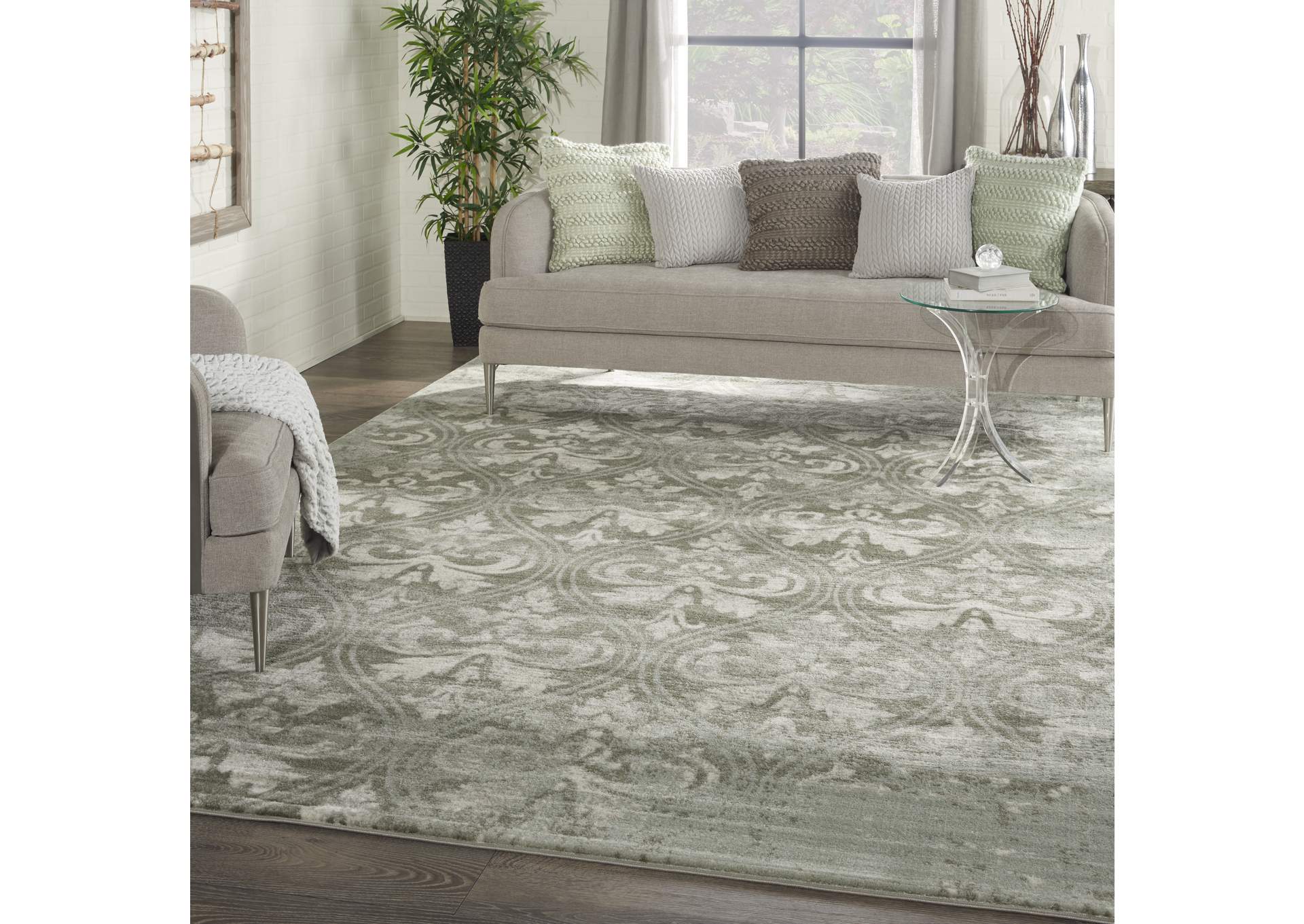 Nourison Euphoria EUP06 Grey 9'x12' Oversized Rug,Nourison