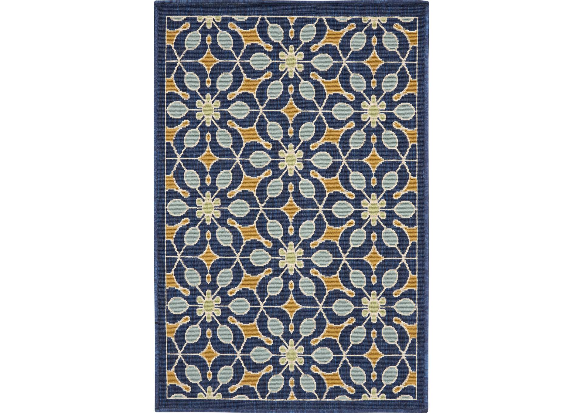 Nourison Caribbean CRB07 Navy Blue 3'x4' Area Rug,Nourison