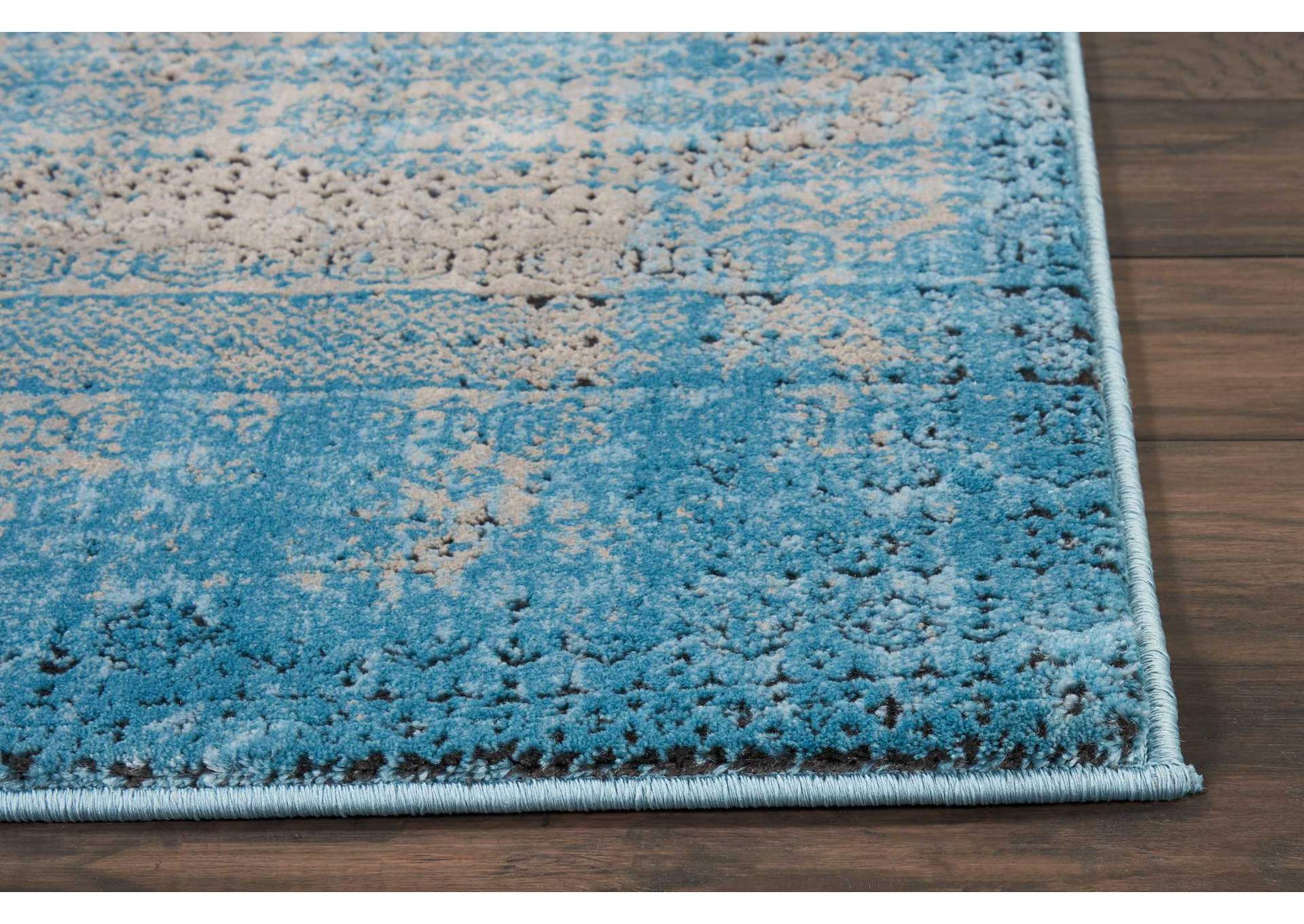 Nourison Karma 2' X 4' Blue Vintage Area Rug,Nourison