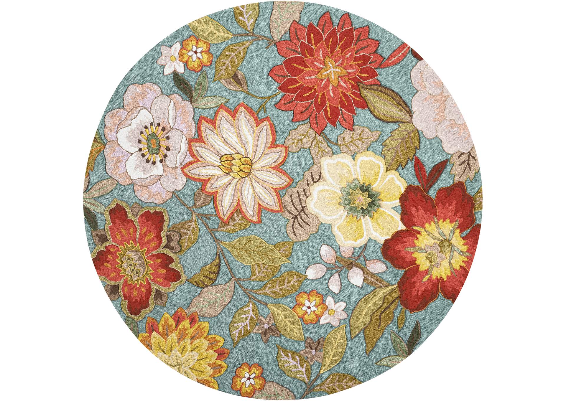 Nourison Fantasy FA18 Blue 8' Round Rug,Nourison