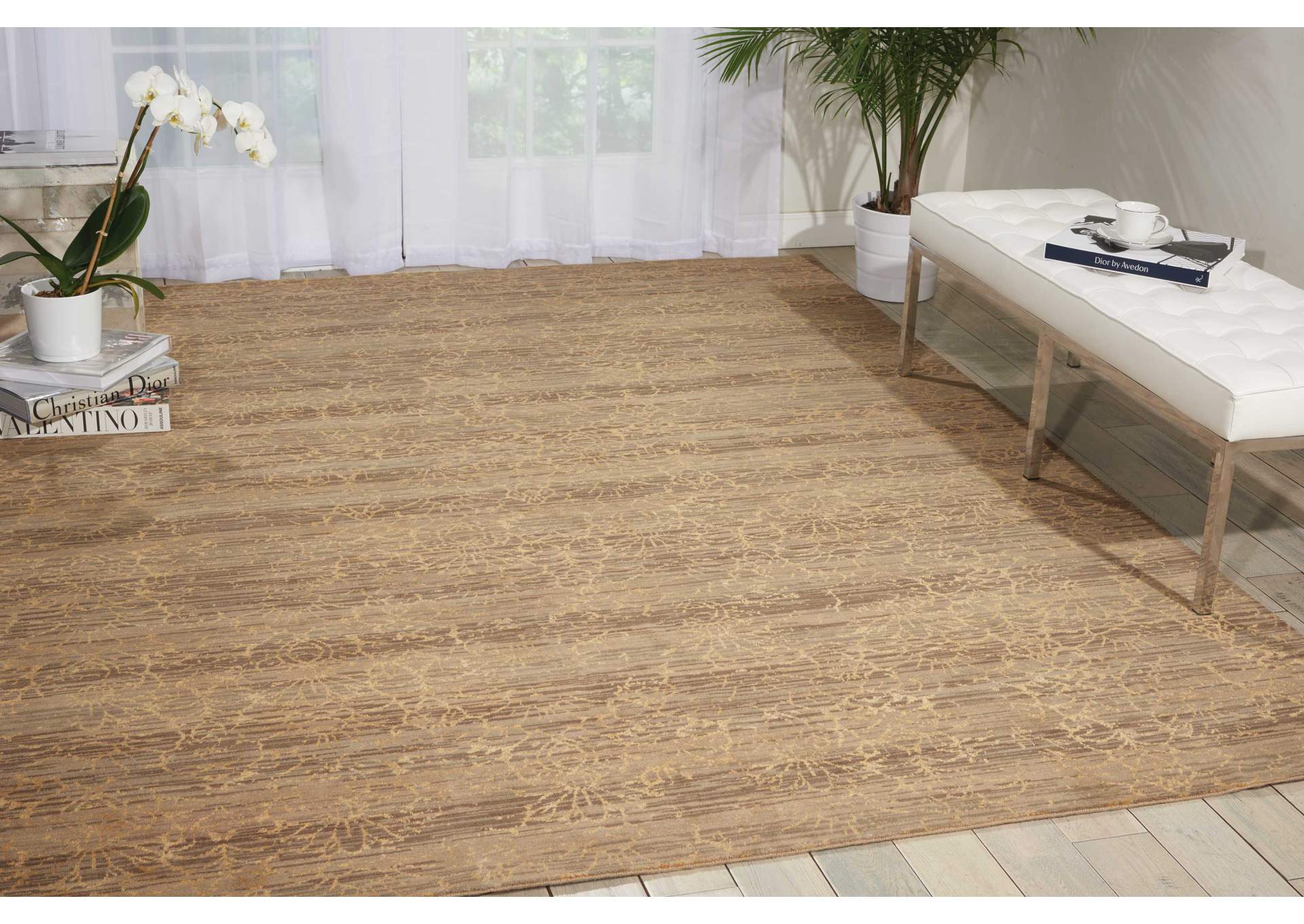 Nourison Silken Allure SLK26 Brown 9'x12' Rug,Nourison