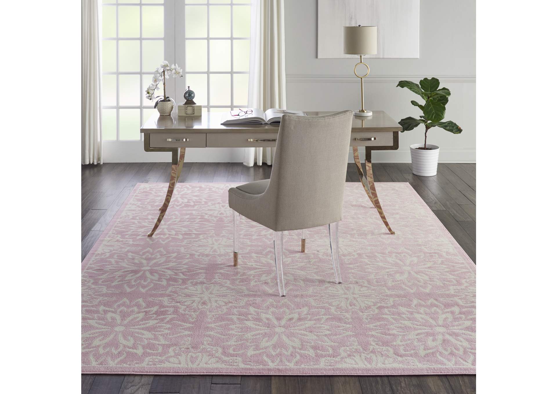 Nourison Jubilant 9'x12' Pink Area Rug,Nourison