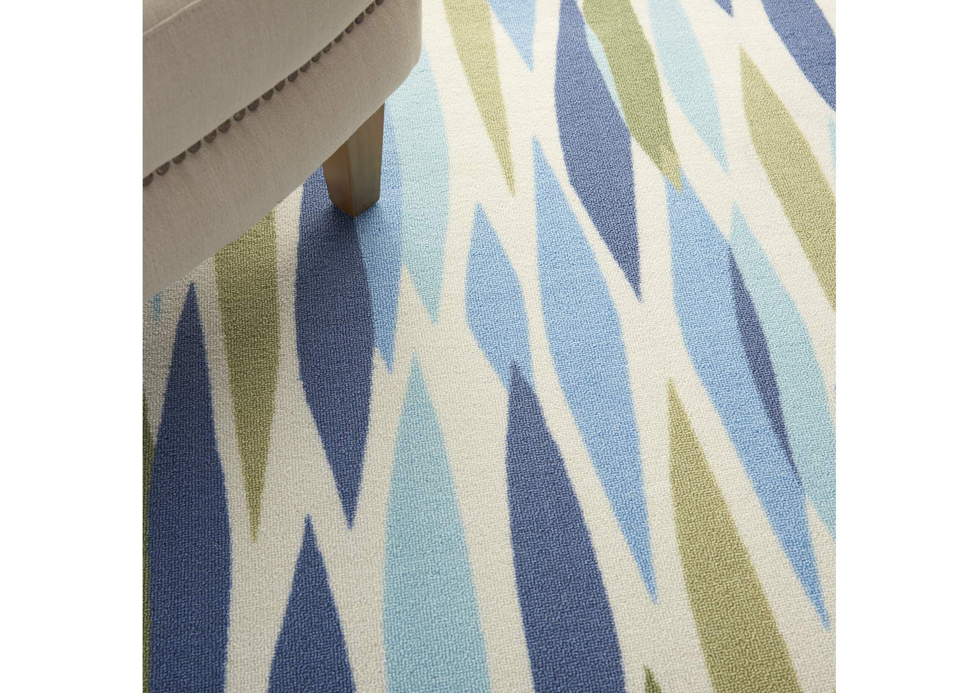 Waverly Sun N Shade SND01 Green 8'x11' Rug,Nourison