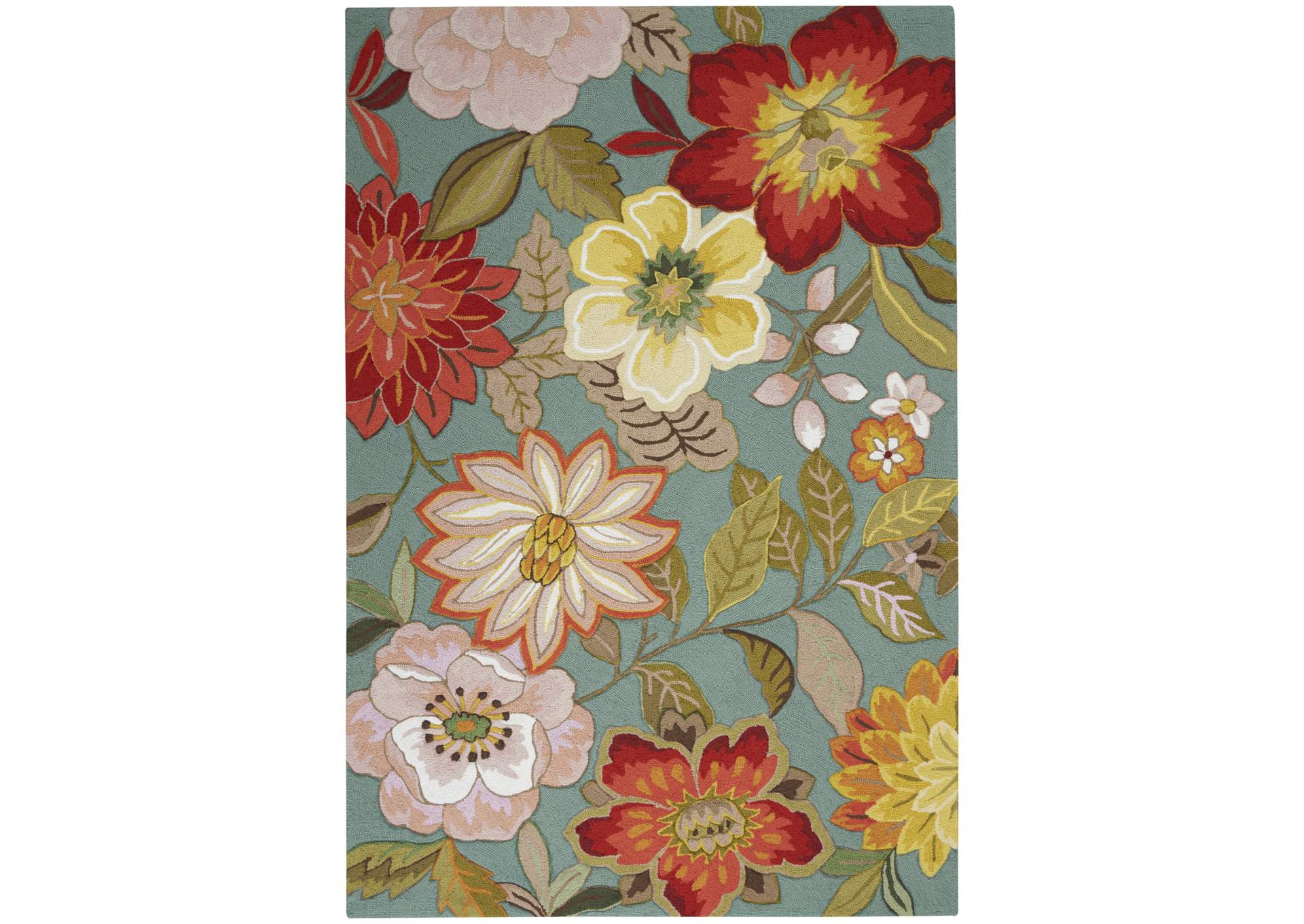 Nourison Fantasy FA18 Blue 5'x8' Area Rug,Nourison