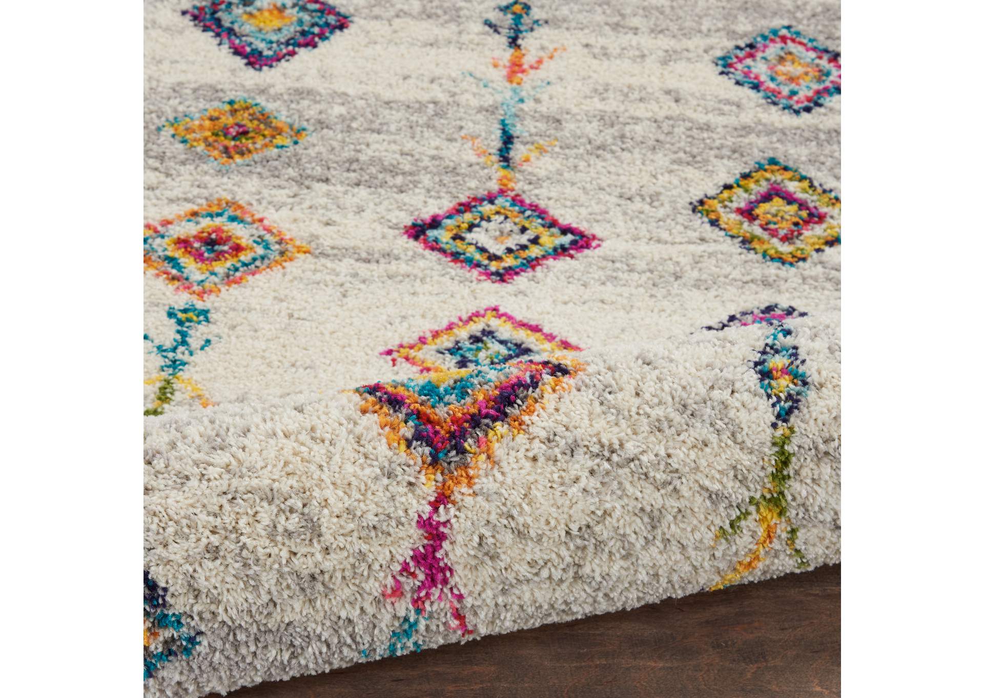 Nourison Nomad 2' X 4' Grey Multicolor Scandinavian Area Rug,Nourison