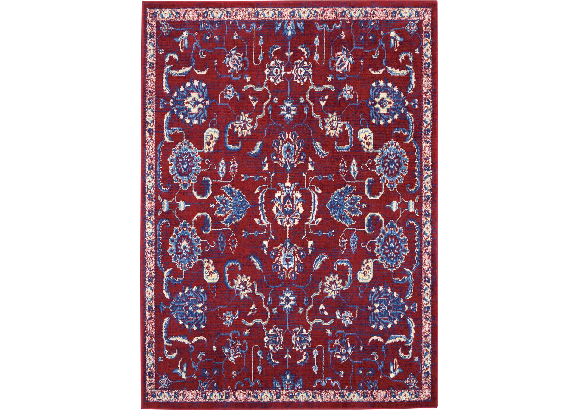 Nourison Grafix GRF36 Red 5'x7' Persian Area Rug,Nourison