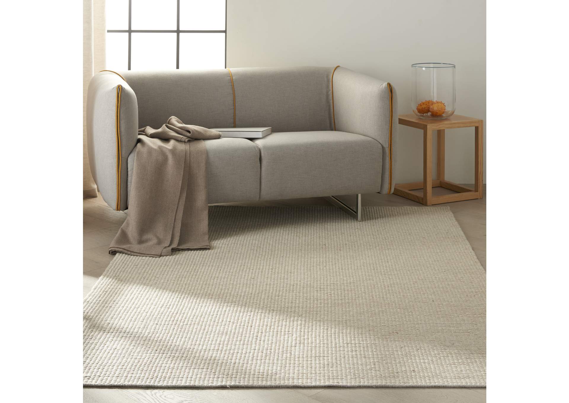 Calvin Klein Home Lowland LOW01 Grey 5'x8' Area Rug,Nourison