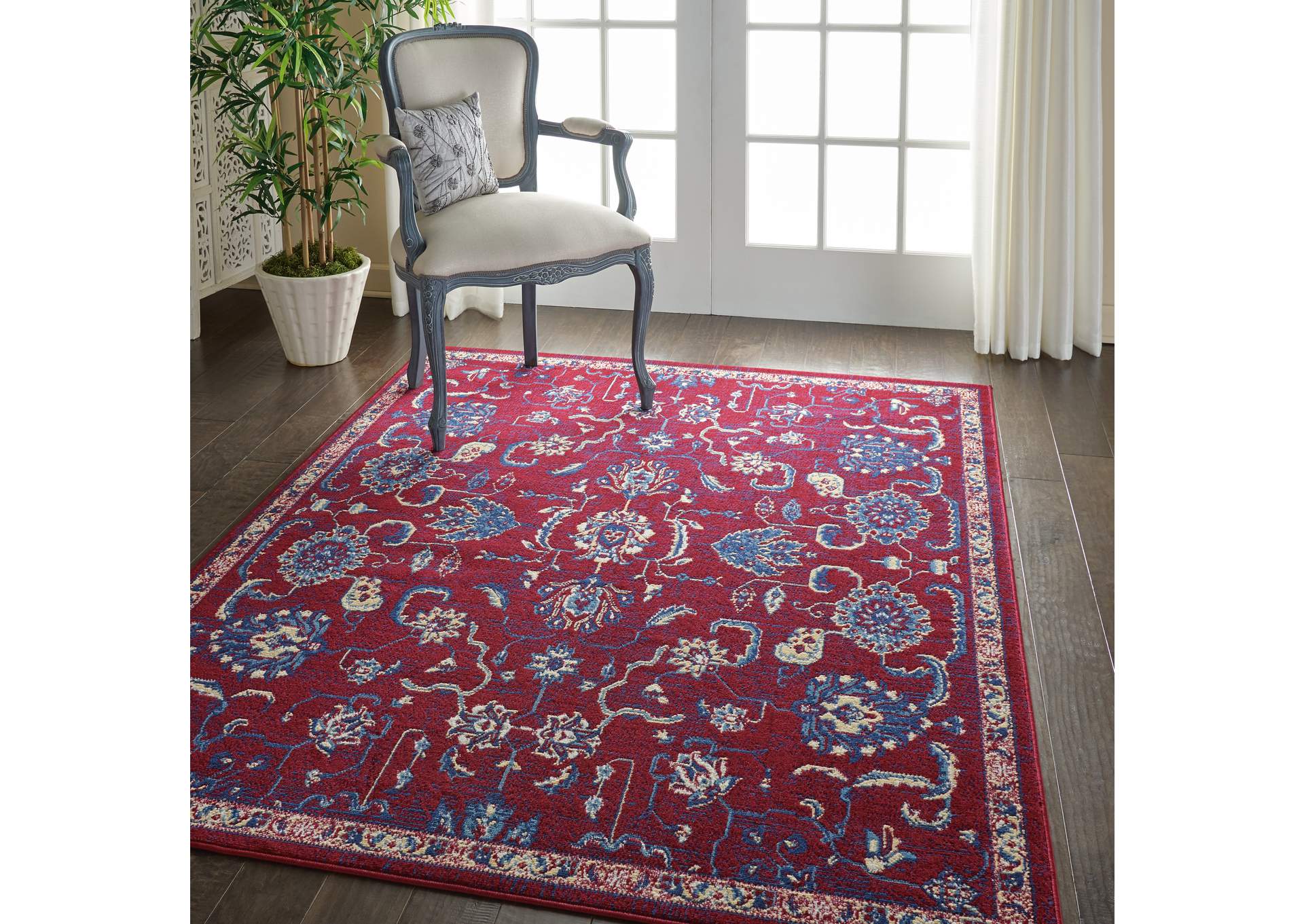 Nourison Grafix GRF36 Red 5'x7' Persian Area Rug,Nourison