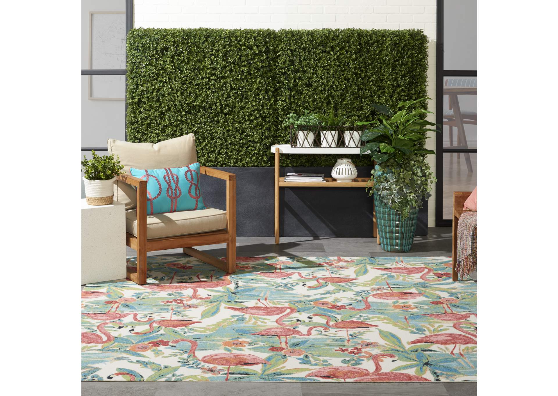 Nourison Wav01/Sun & Shade 7' Square Area Rug,Nourison
