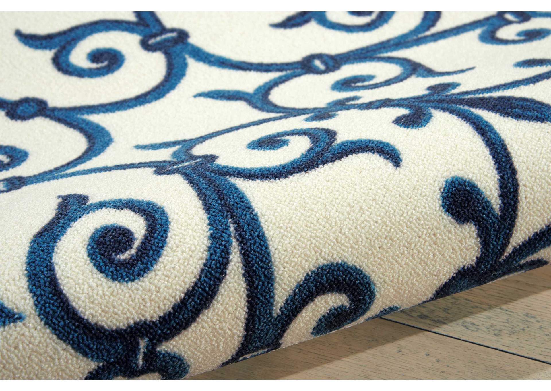 Nourison Home & Garden RS093 Blue 8'x11' Rug,Nourison