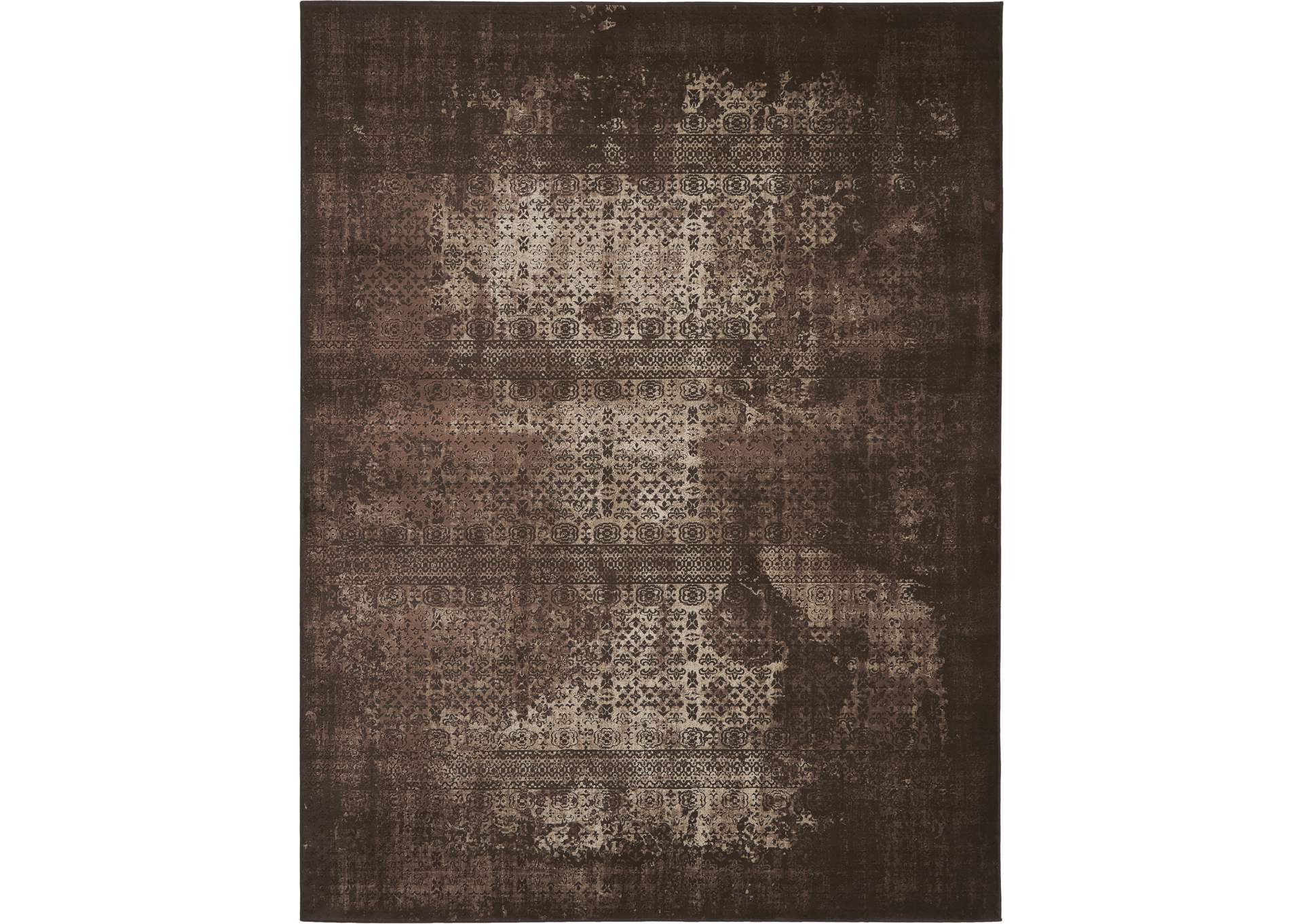 Nourison Karma KRM01 Brown 8'x11' Oversized Rug,Nourison