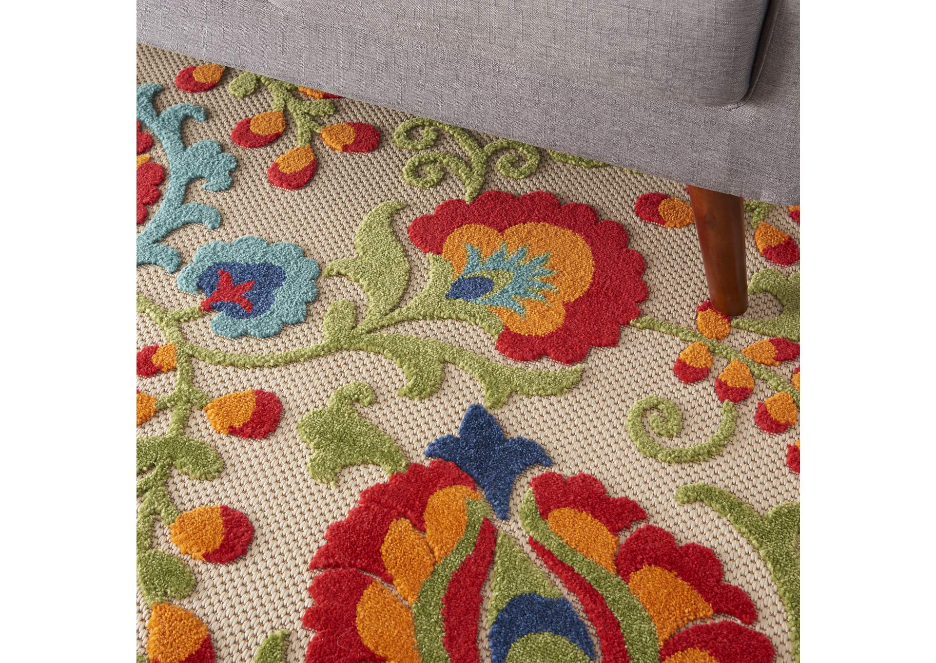 Nourison Aloha ALH17 Multicolor 5'x8' Indoor-outdoor Area Rug,Nourison