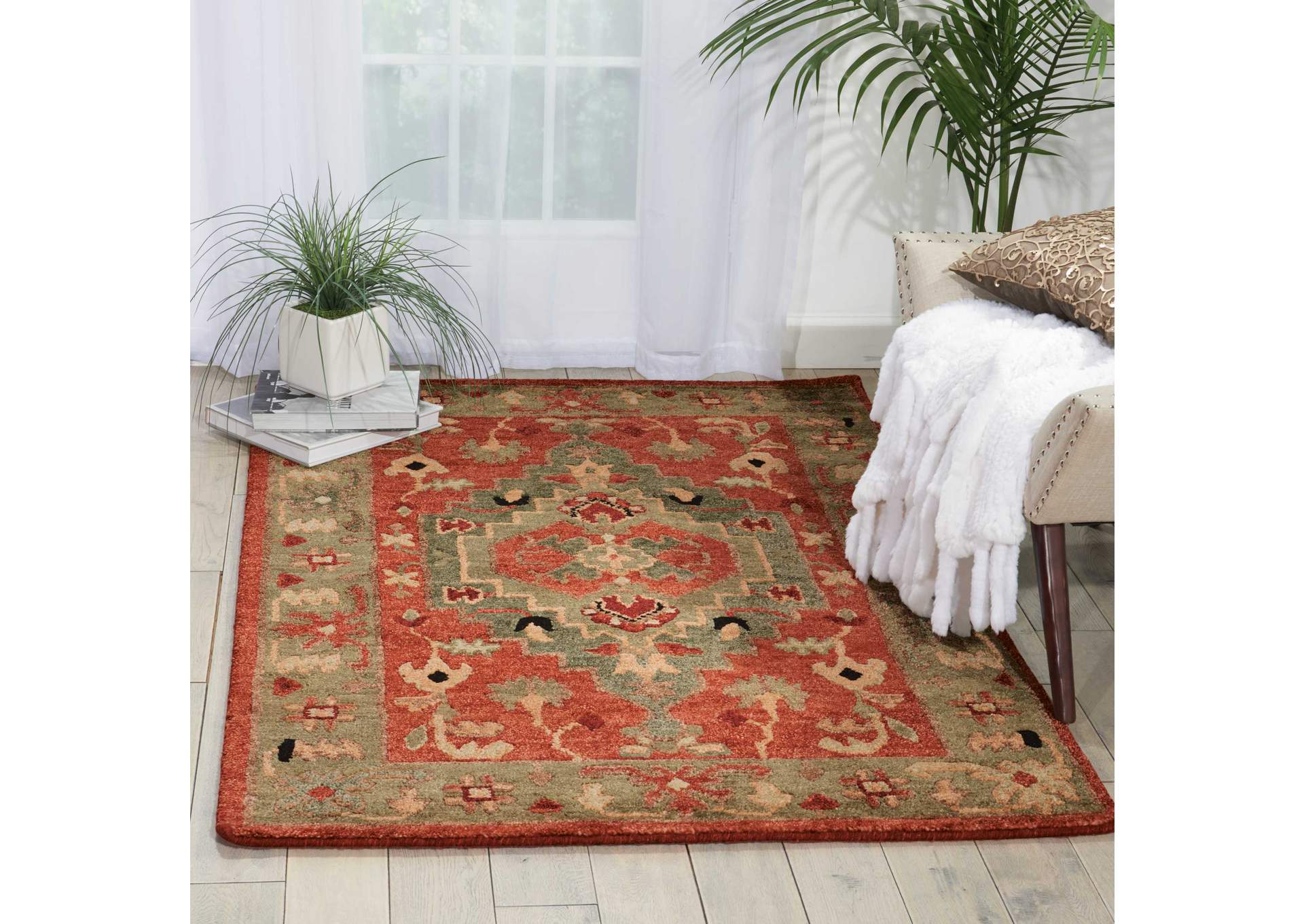 Nourison Tahoe TA01 Brown 4'x6' Area Rug,Nourison