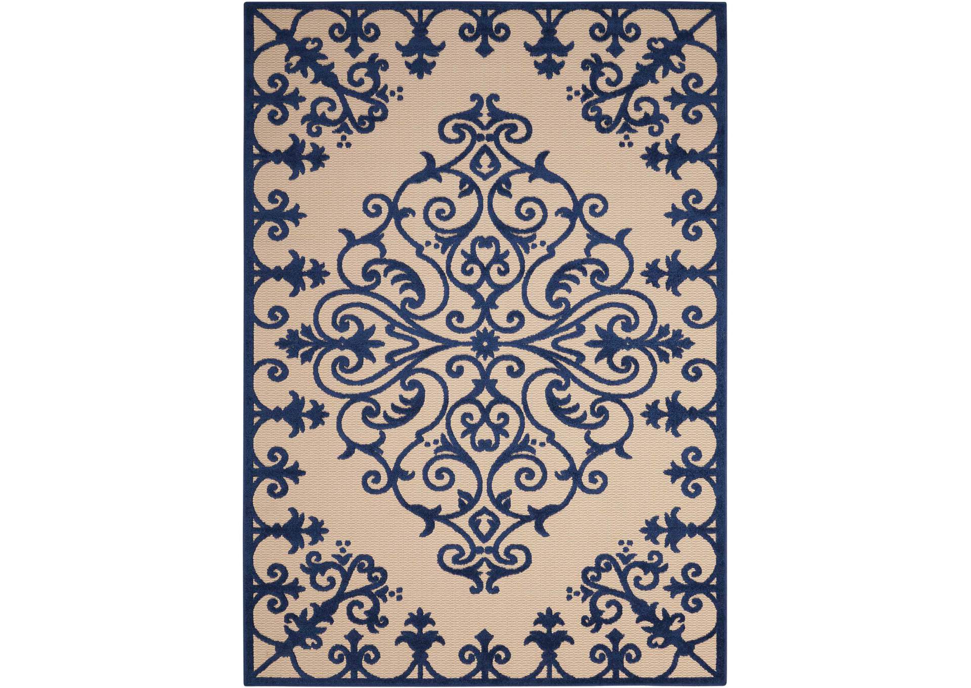 Nourison Aloha ALH12 Navy 10'x13' Oversized Indoor-outdoor Rug,Nourison