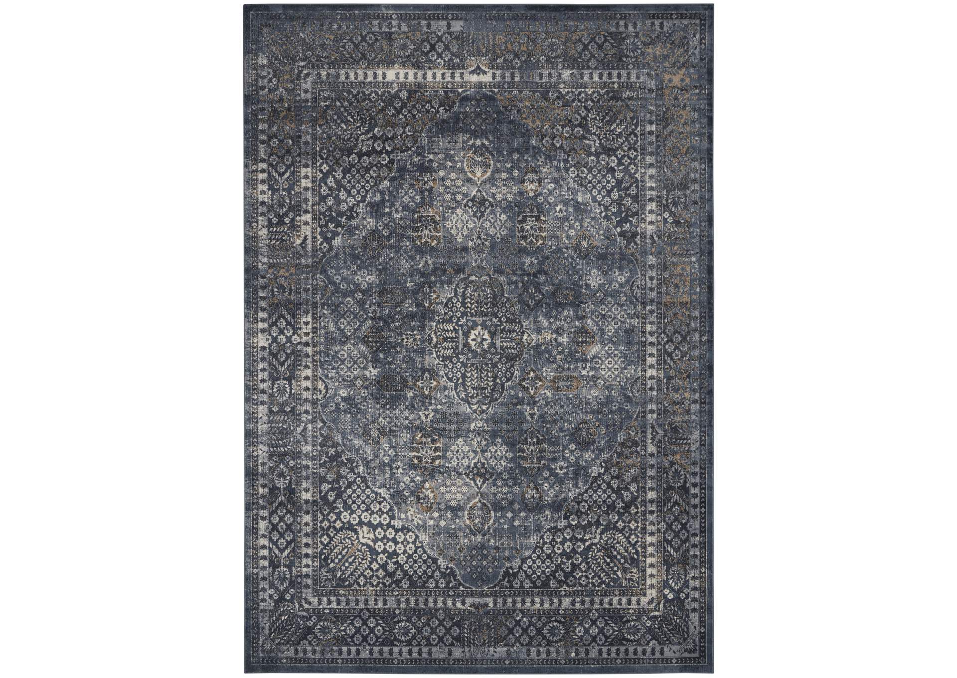 kathy ireland Home Malta MAI01 Dark Blue 8'x11' Rug,Nourison