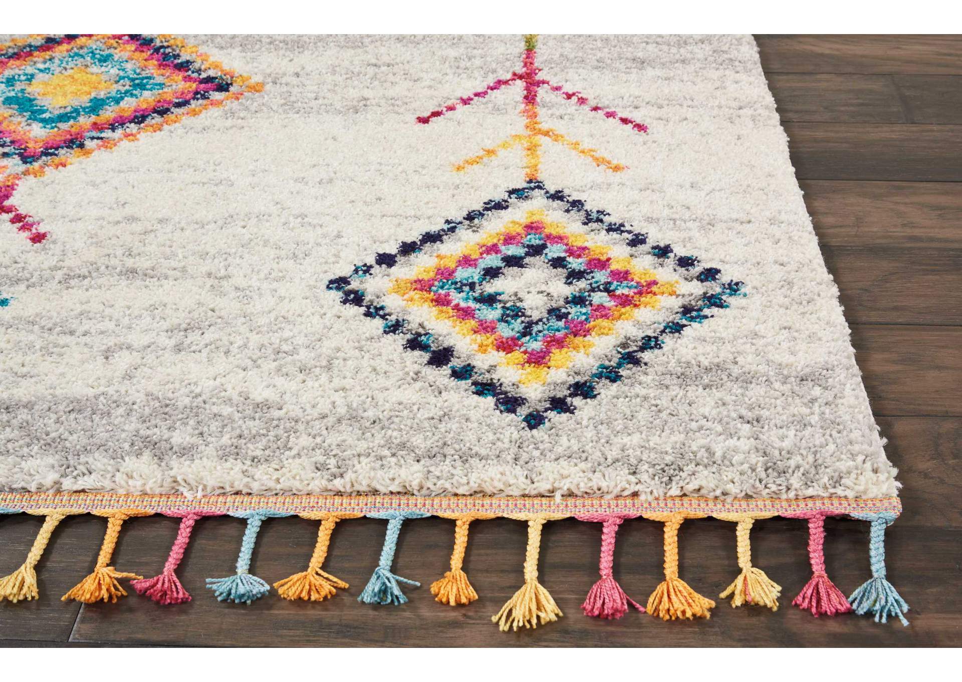 Nourison Nomad NMD04 Grey Multicolor 7'x10' Large Rug,Nourison