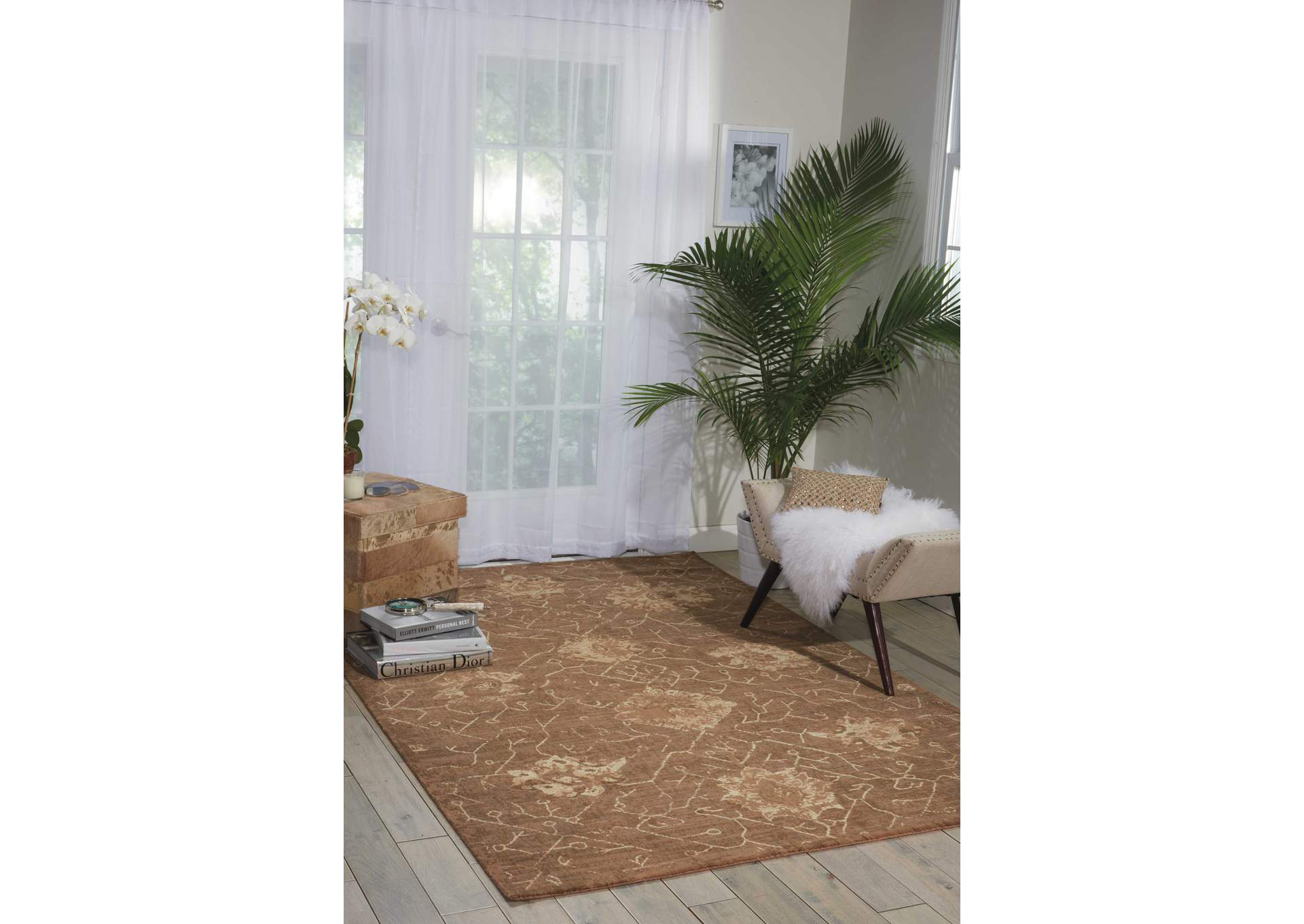 Nourison Silken Allure SLK08 Brown 12'x15' Rug,Nourison