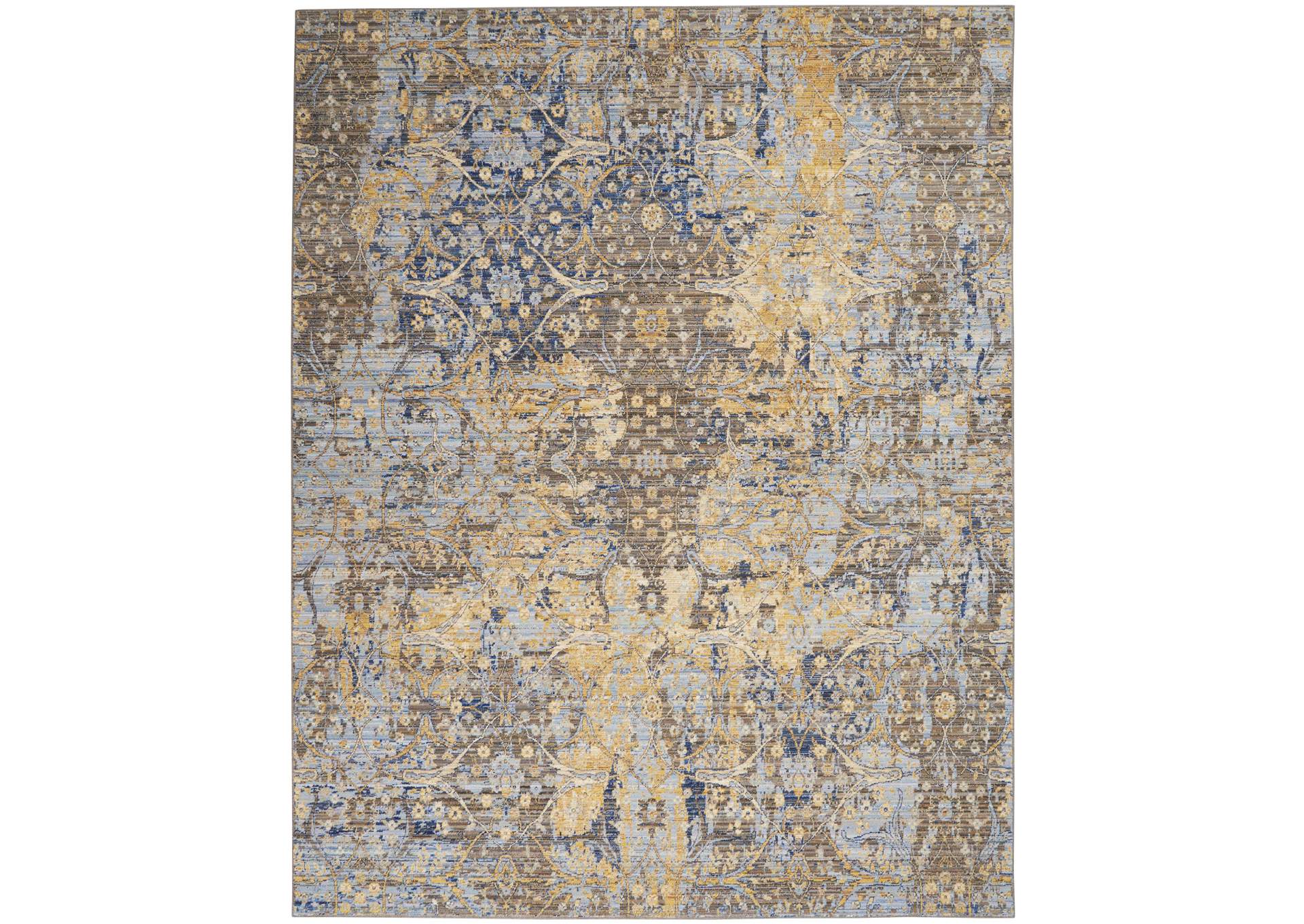 Nourison Majestic 10'x13' Beige and Blue Vintage Area Rug,Nourison