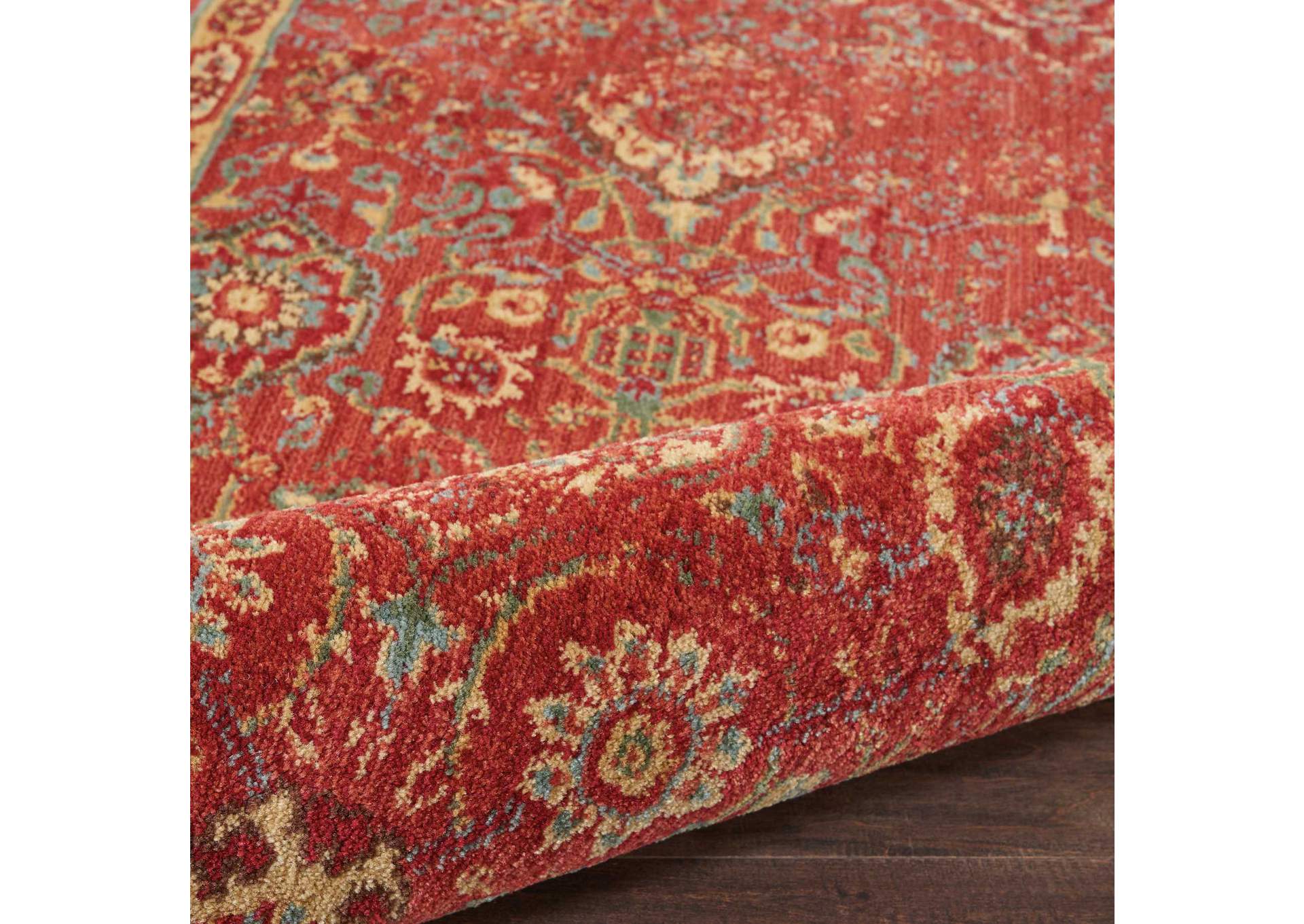 Nourison Somerset ST90 Red 6' Runner Hallway Rug,Nourison