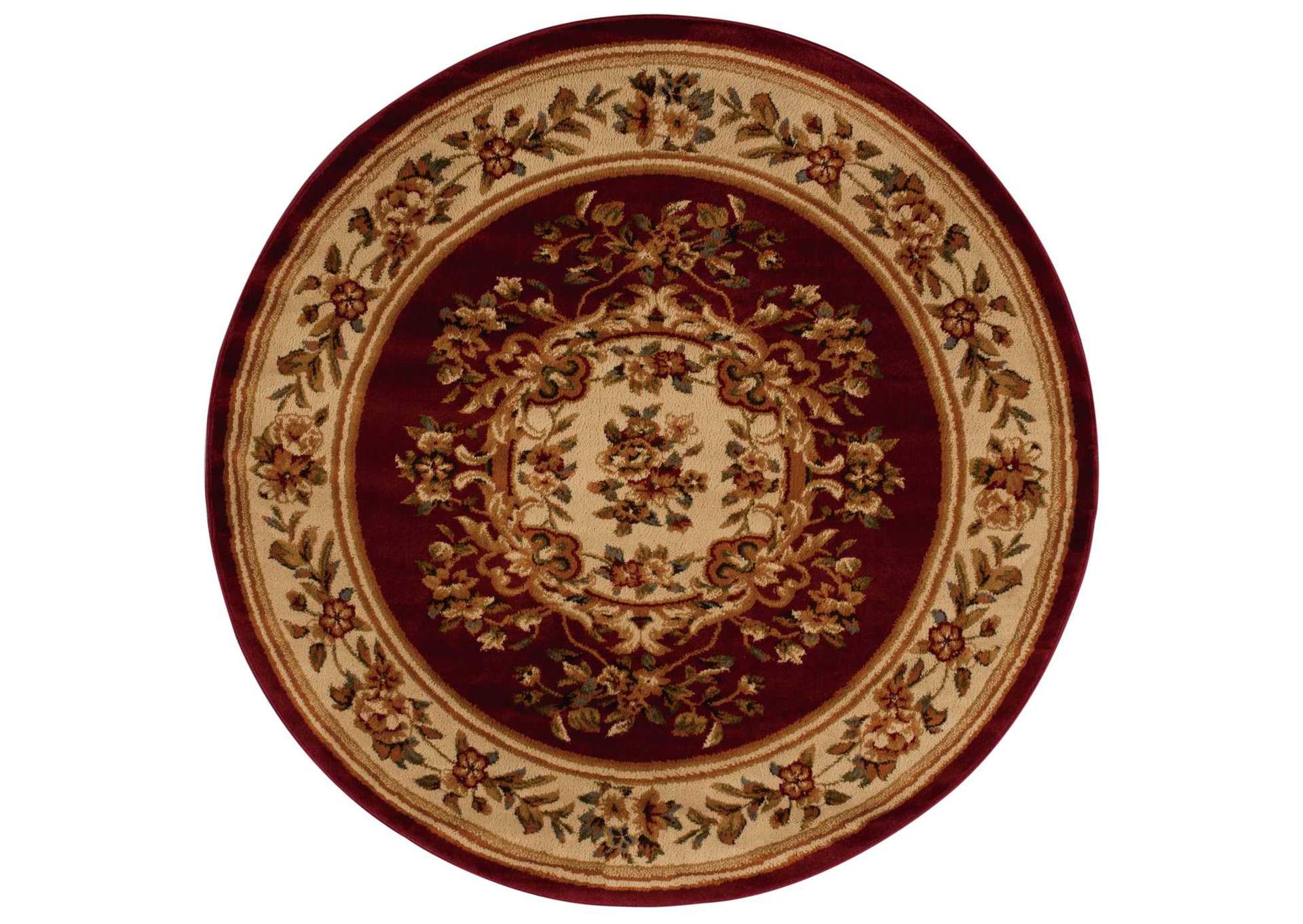 Nourison Paramount PAR37 Red 5' Round Area Rug,Nourison