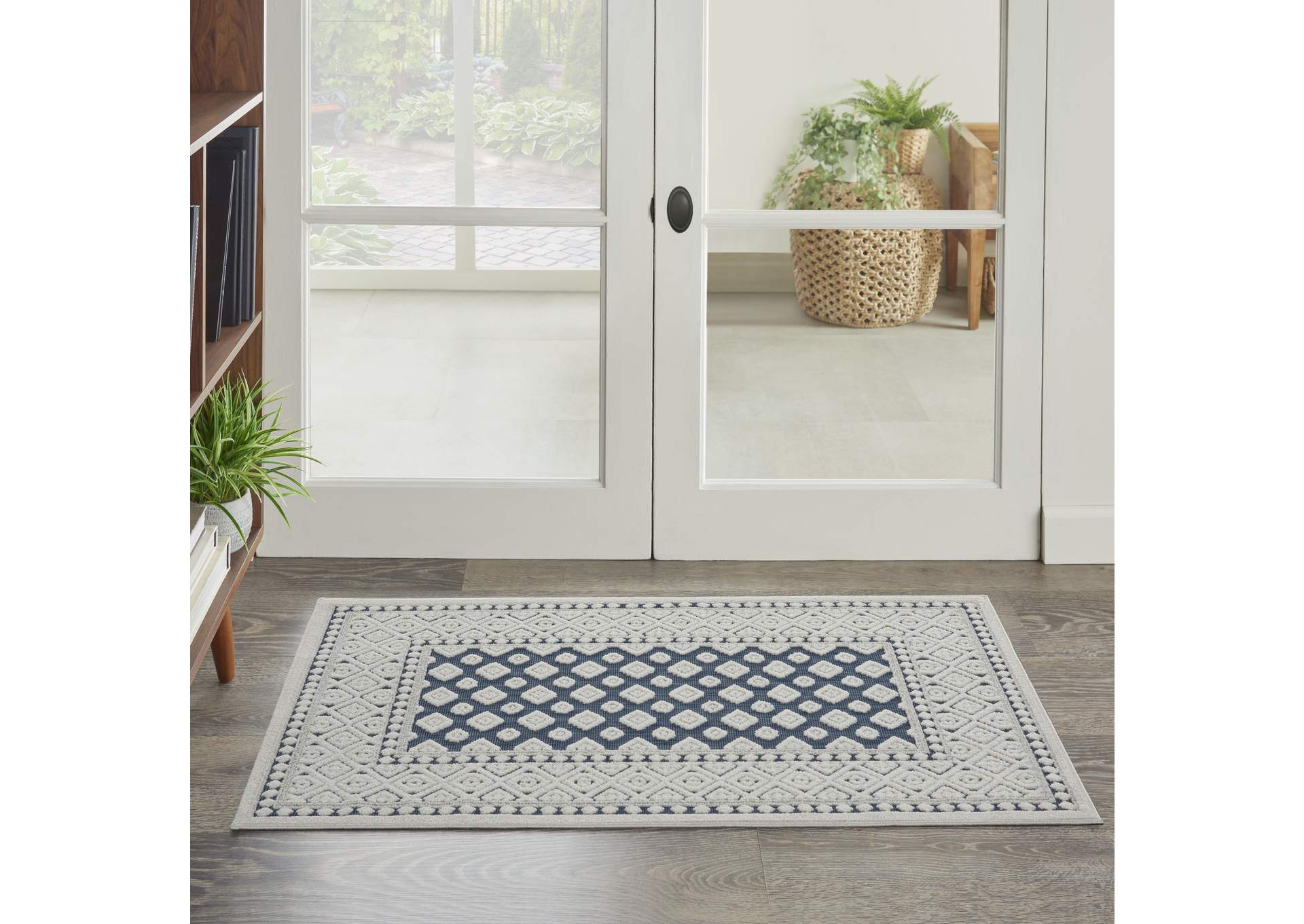 Nourison Key Largo 2'x4' Blue Area Rug,Nourison