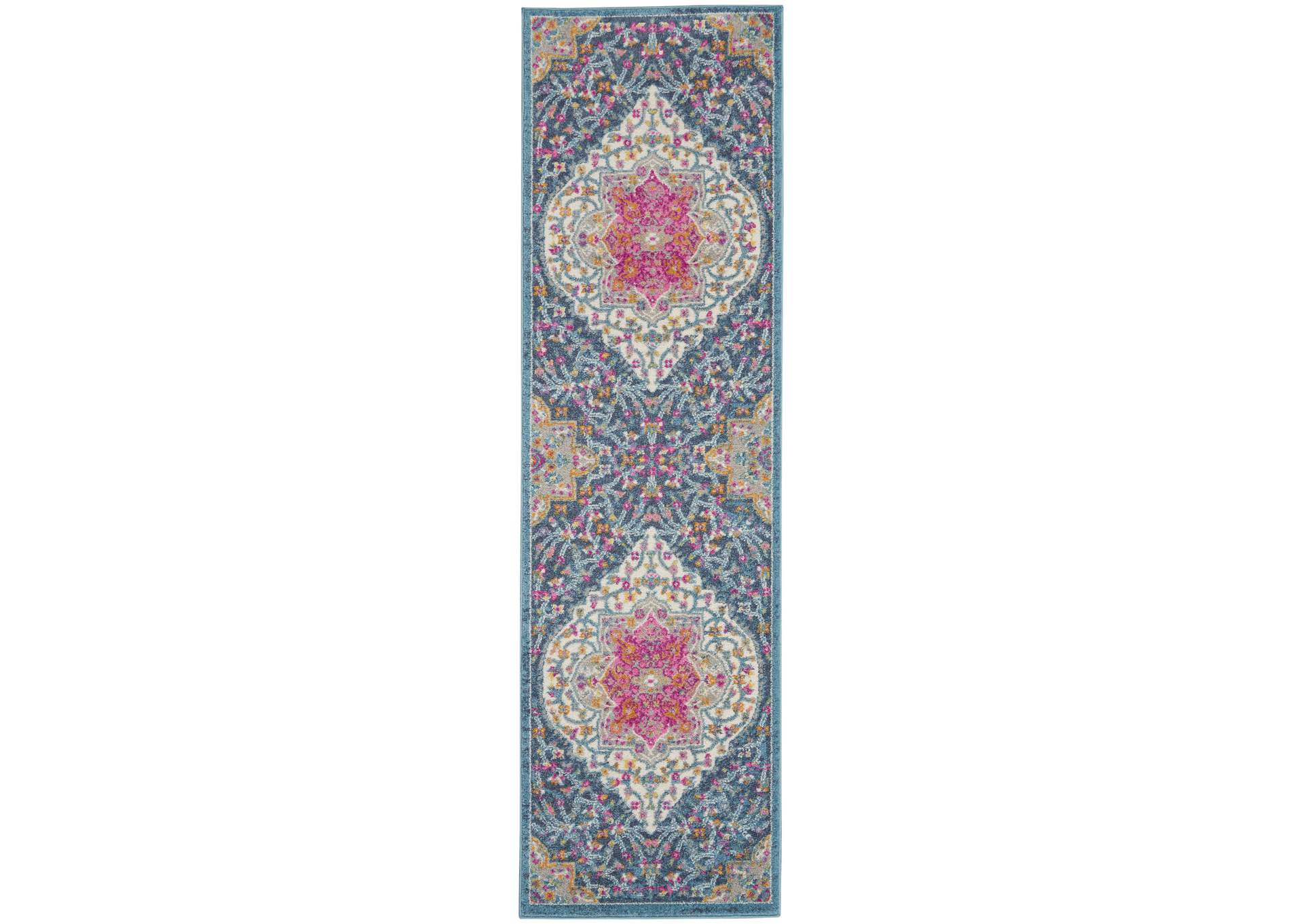Nourison Passion 10' Runner Multicolor Area Rug,Nourison