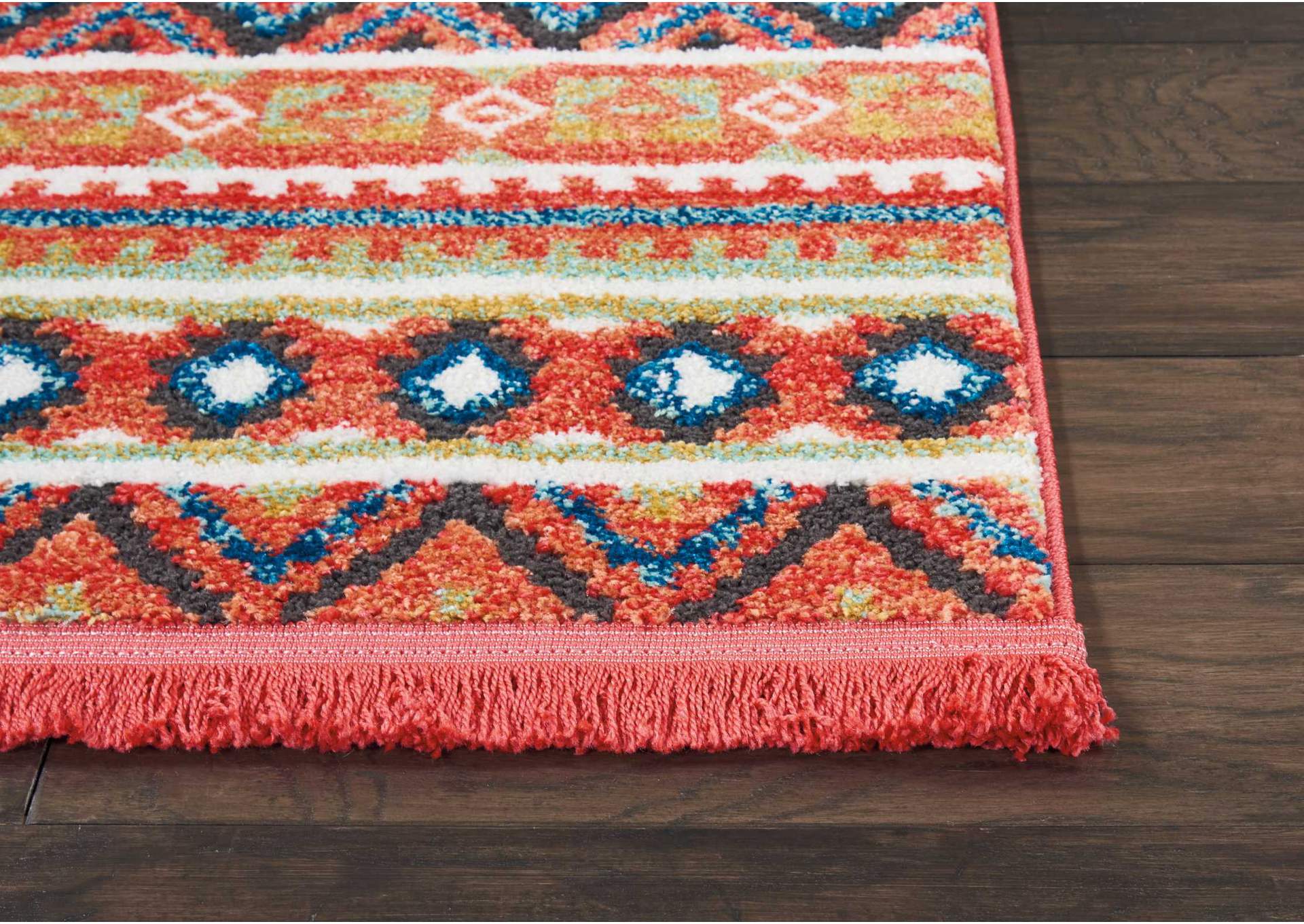 Nourison South Western 2' X 4' Orange Multicolor Tribal Area Rug,Nourison