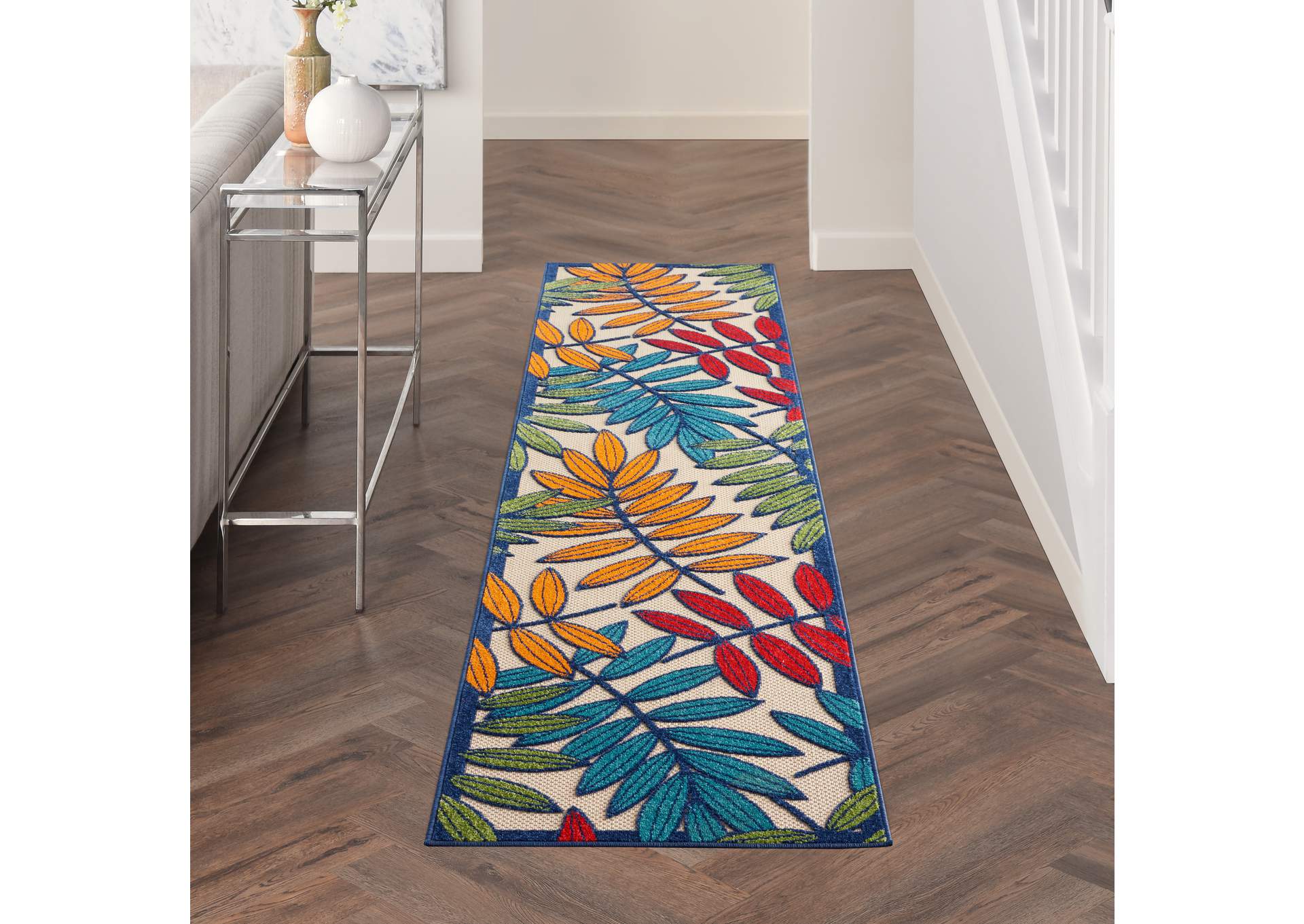 Nourison Aloha ALH18 Multicolor 10'xRunner Indoor-outdoor Rug,Nourison