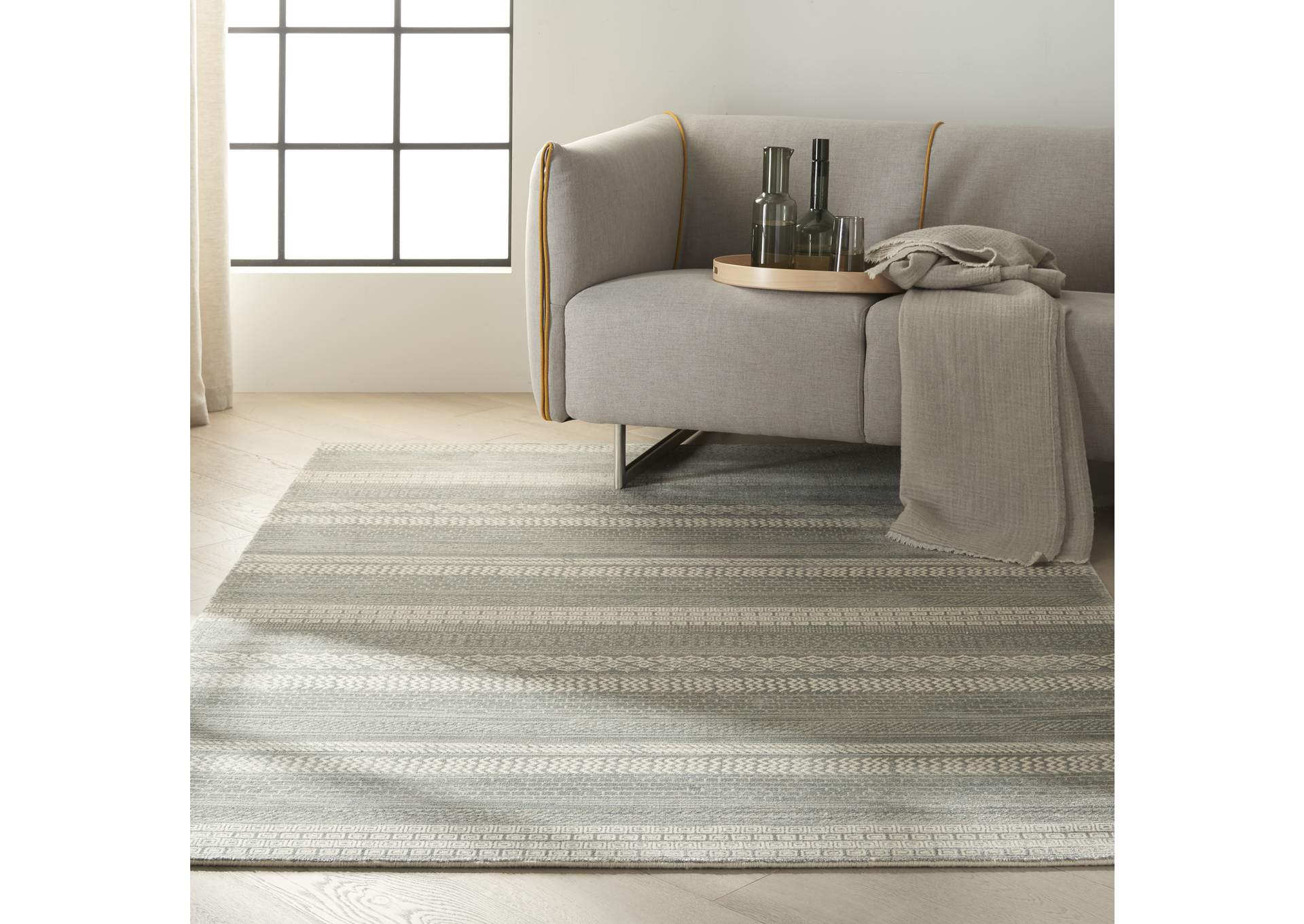 Calvin Klein Home Maya MAY03 Dolomite 5'x8' Area Rug,Nourison