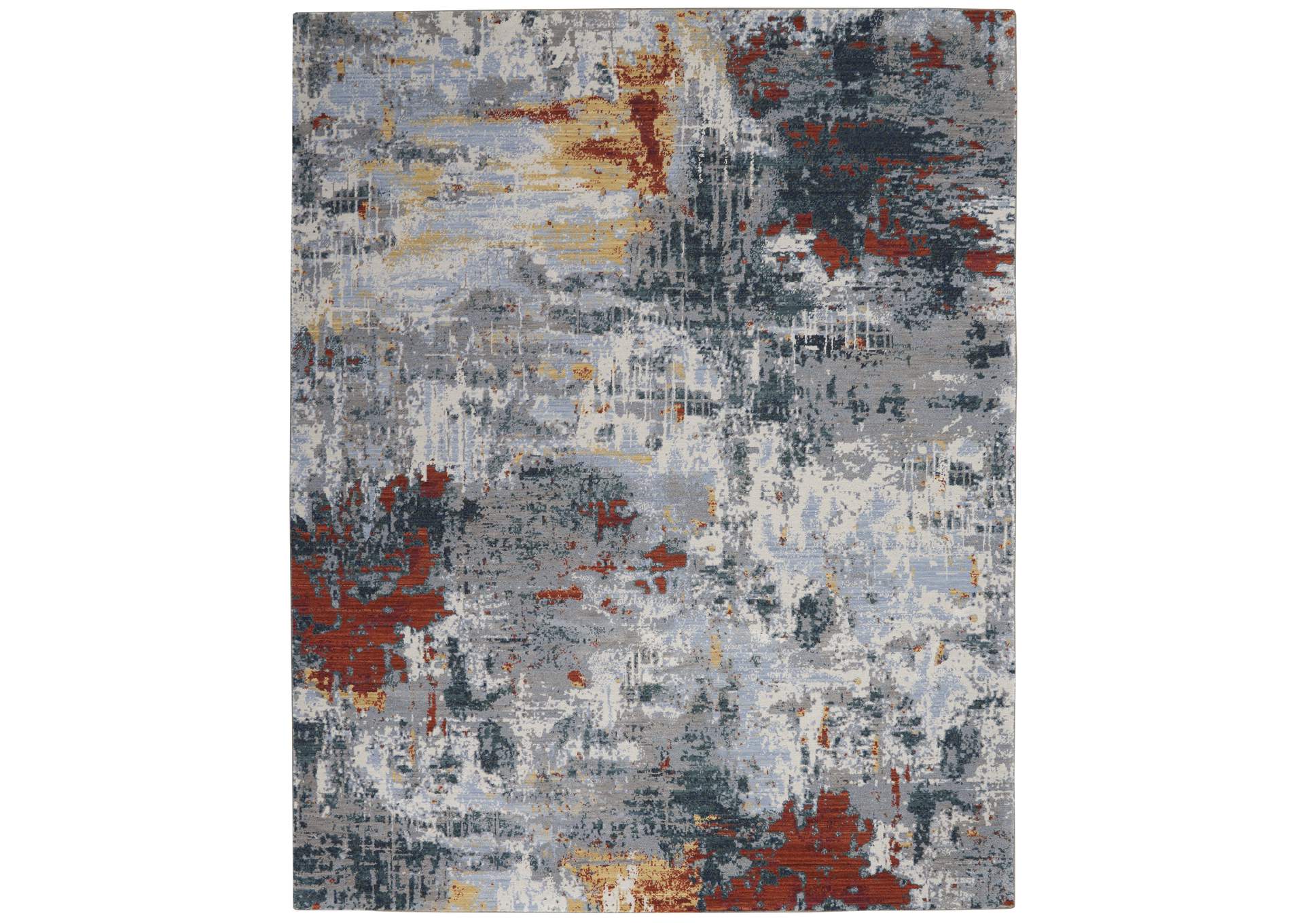 Nourison Artworks ATW03 Grey Multicolor 8'x10' Rug,Nourison
