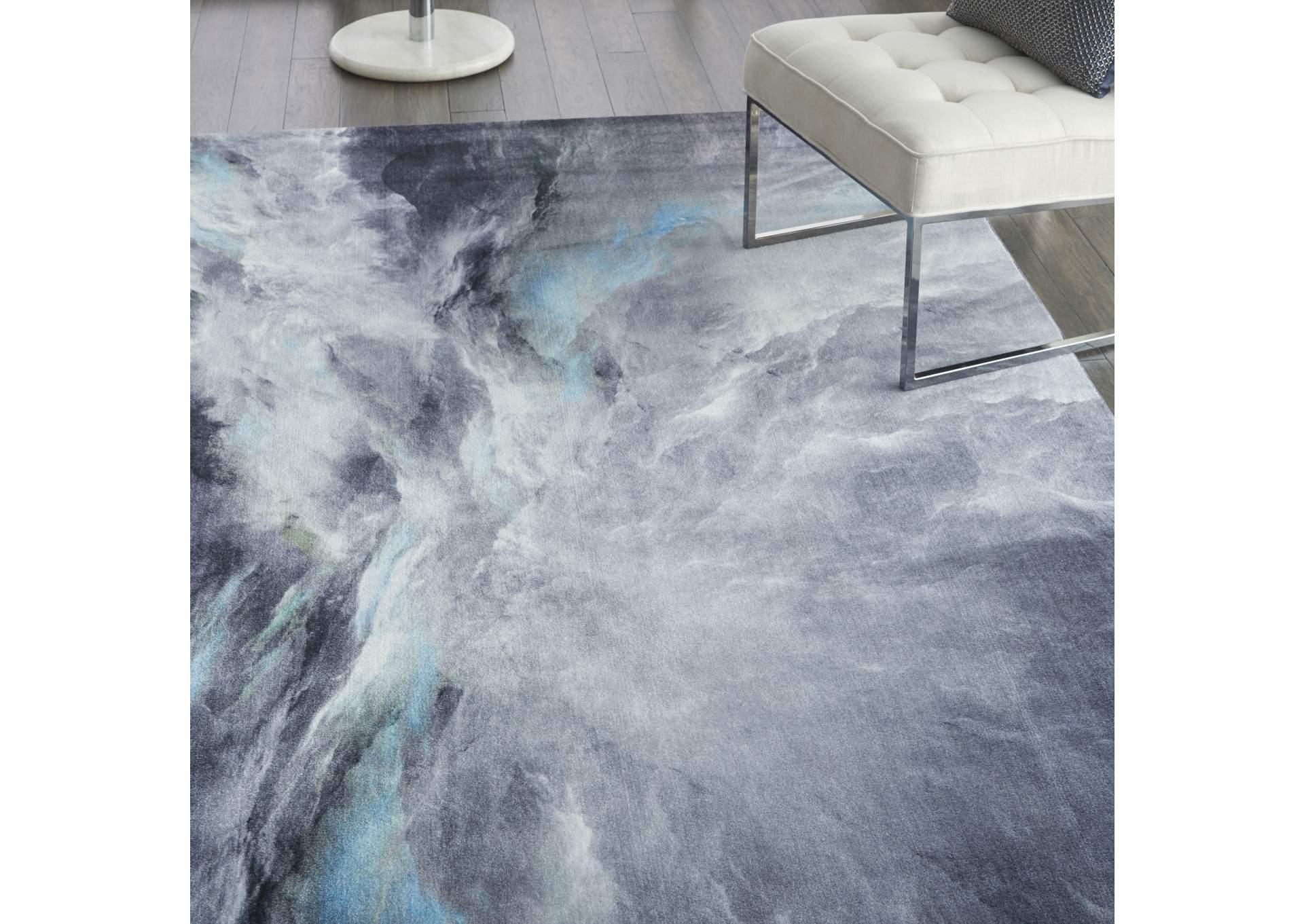 Nourison Le Reve LER06 Charcoal Grey 8'x10' Large Rug,Nourison