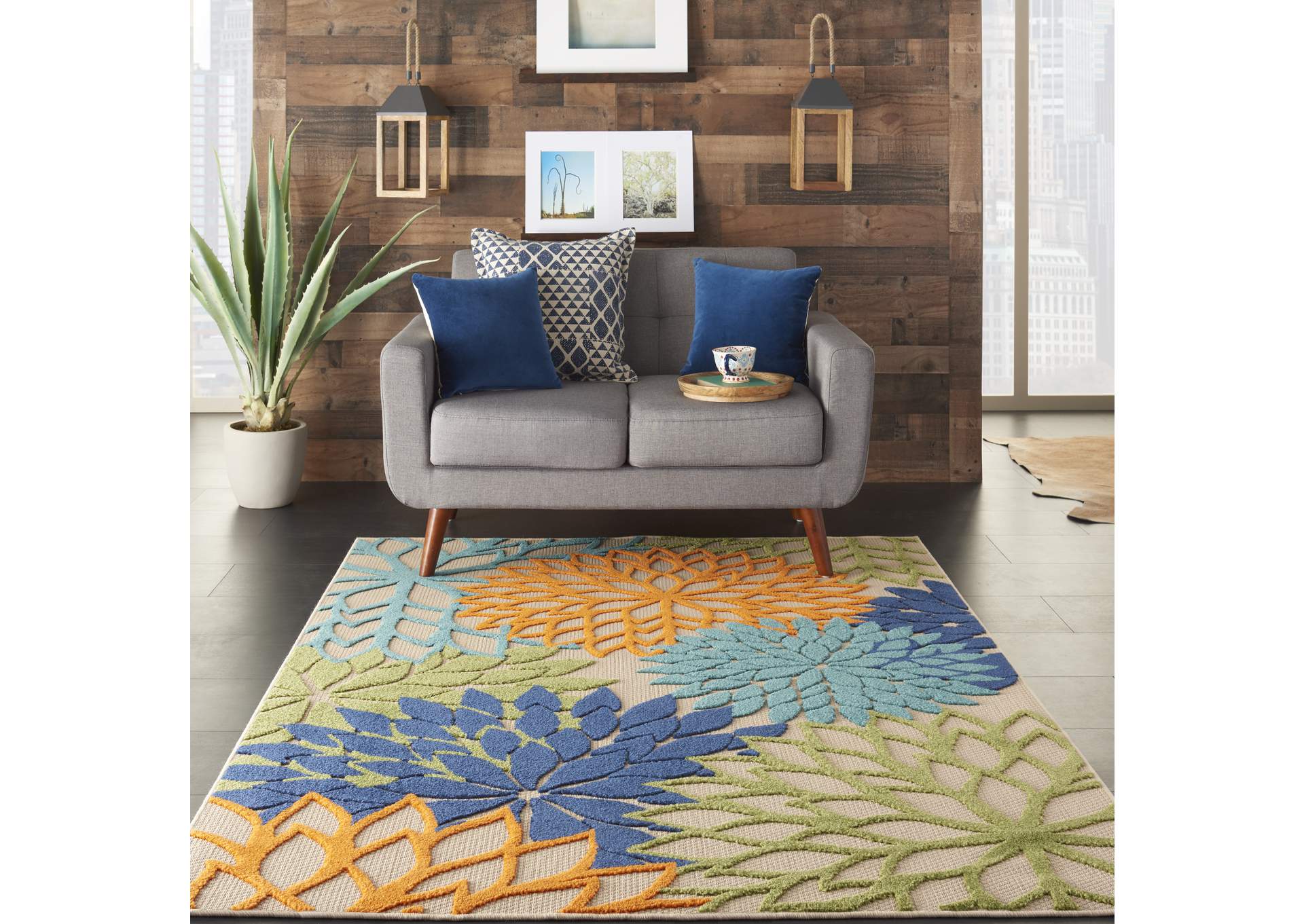 Nourison Aloha ALH05 Multicolor 4'x6' Indoor-outdoor Area Rug,Nourison