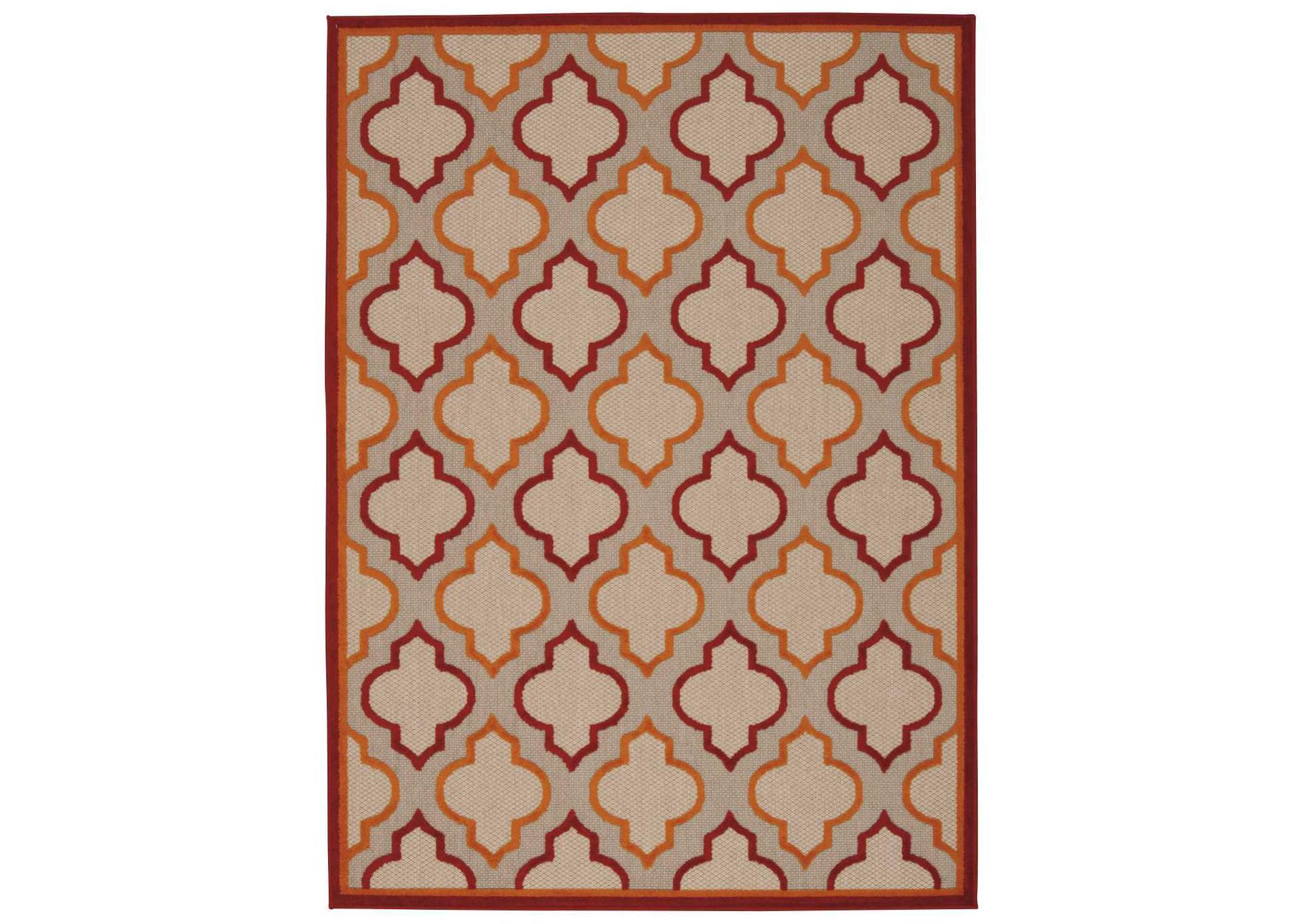 Nourison Aloha ALH06 Red 8'x11' Oversized Indoor-outdoor Rug,Nourison