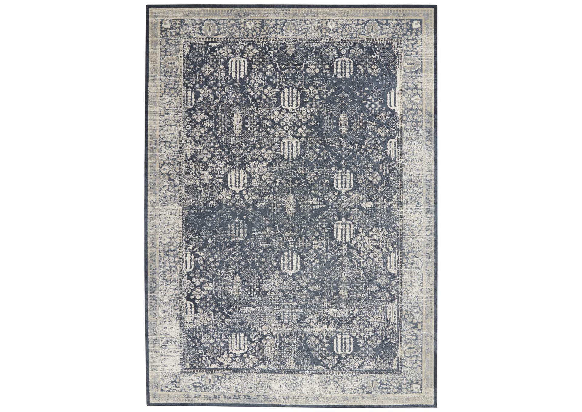 Malta by kathy ireland Home MAI12 Navy/Ivory 8'x11' Area Rug,Nourison