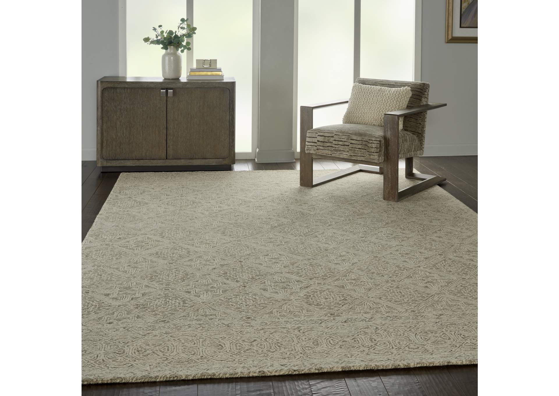 Nourison Azura AZM01 Grey 8'x11' Oversized Handcrafted Rug,Nourison