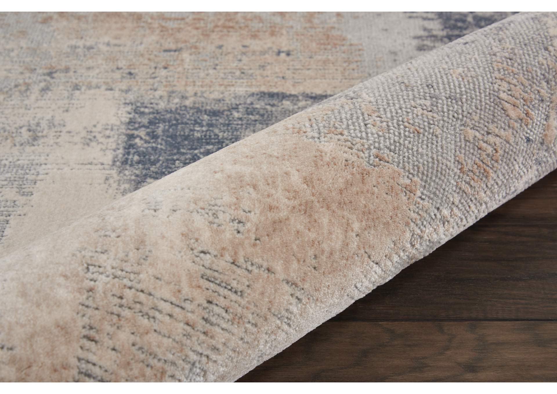 Nourison Rustic Textures RUS02 Beige and Grey 5'x7' Rustic Area Rug,Nourison
