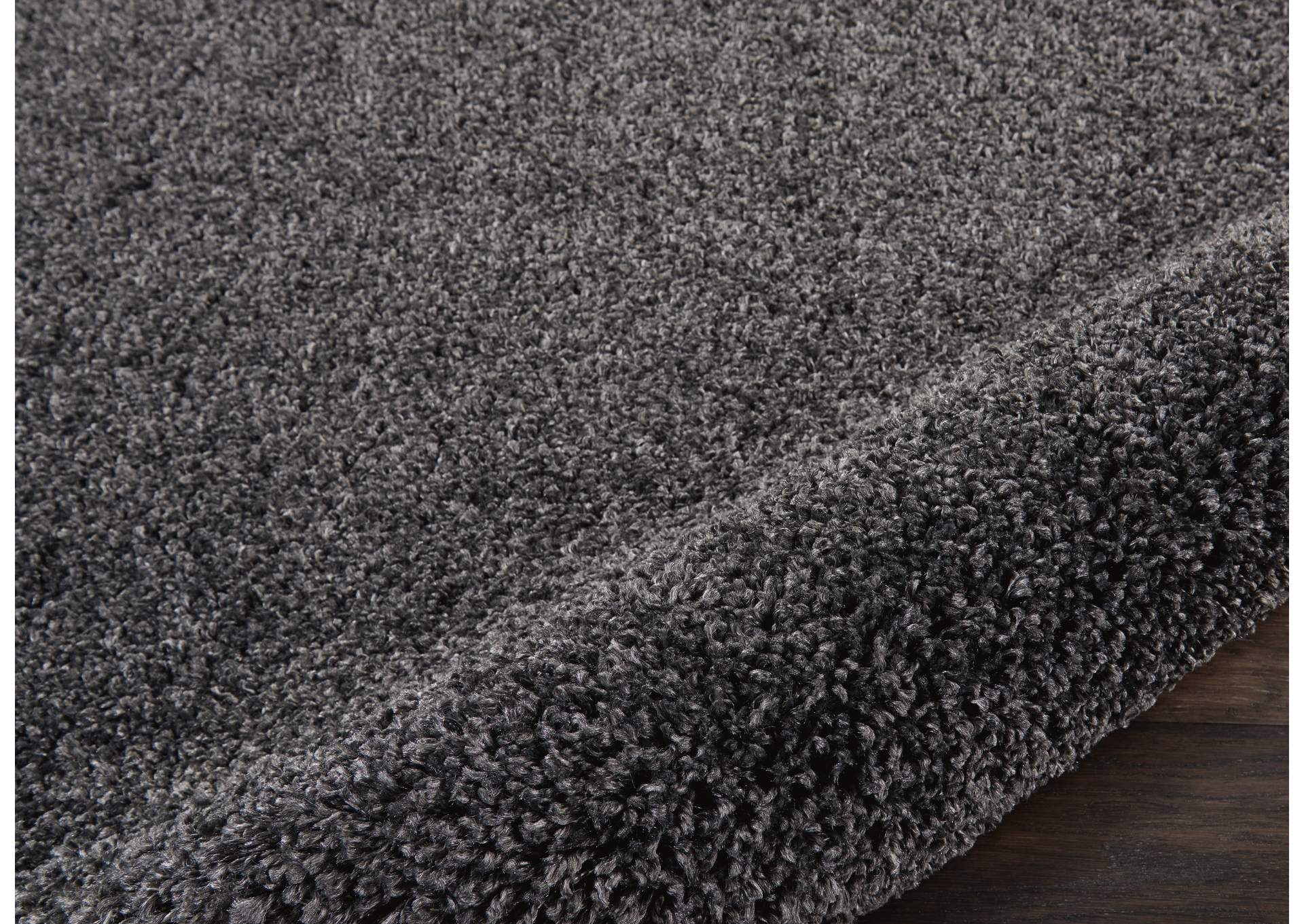 Nourison Malibu Shag MSG01 Charcoal 4'x6' Area Rug,Nourison