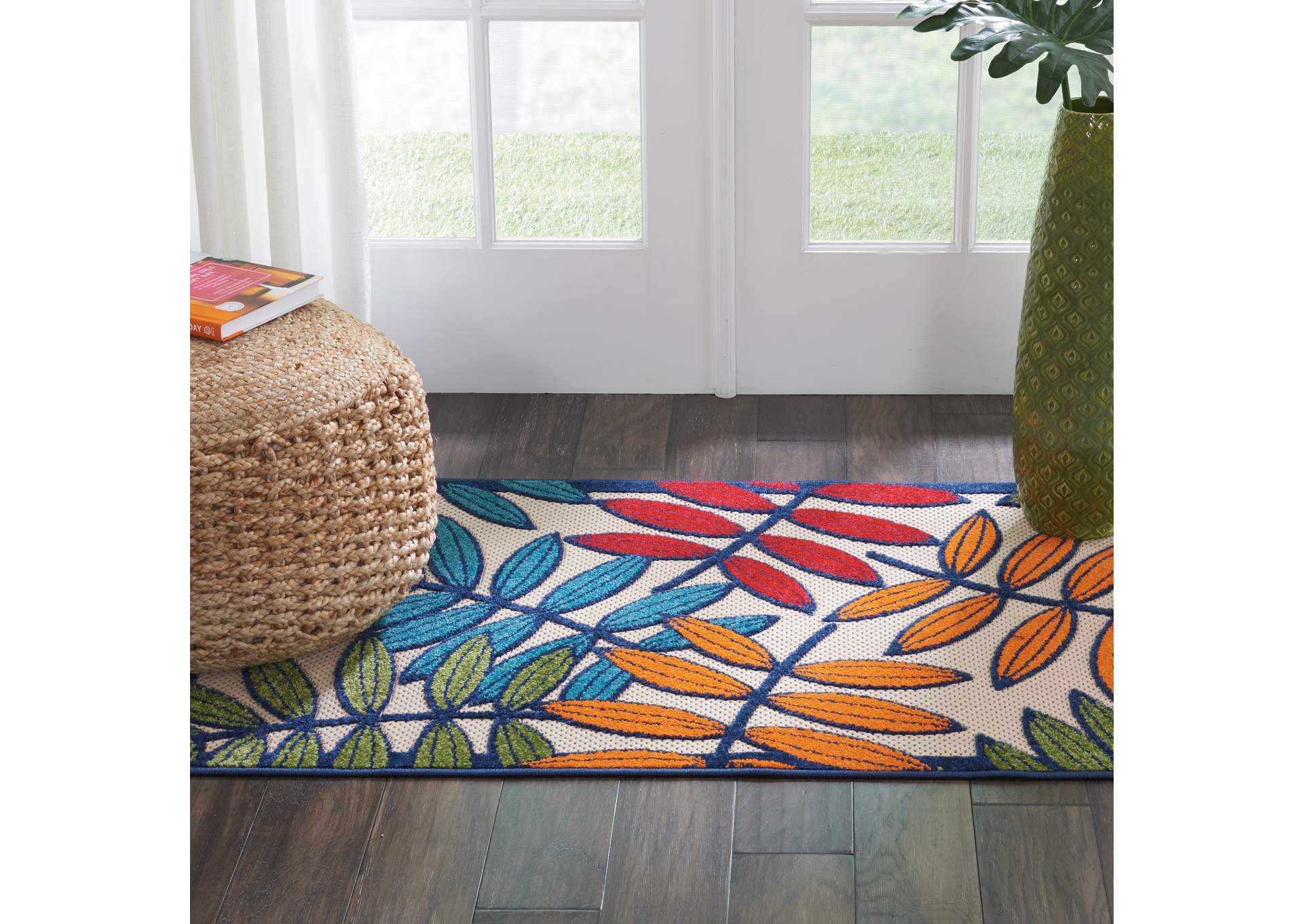 Nourison Aloha ALH18 Multicolor 3'x4' Indoor-outdoor Area Rug,Nourison