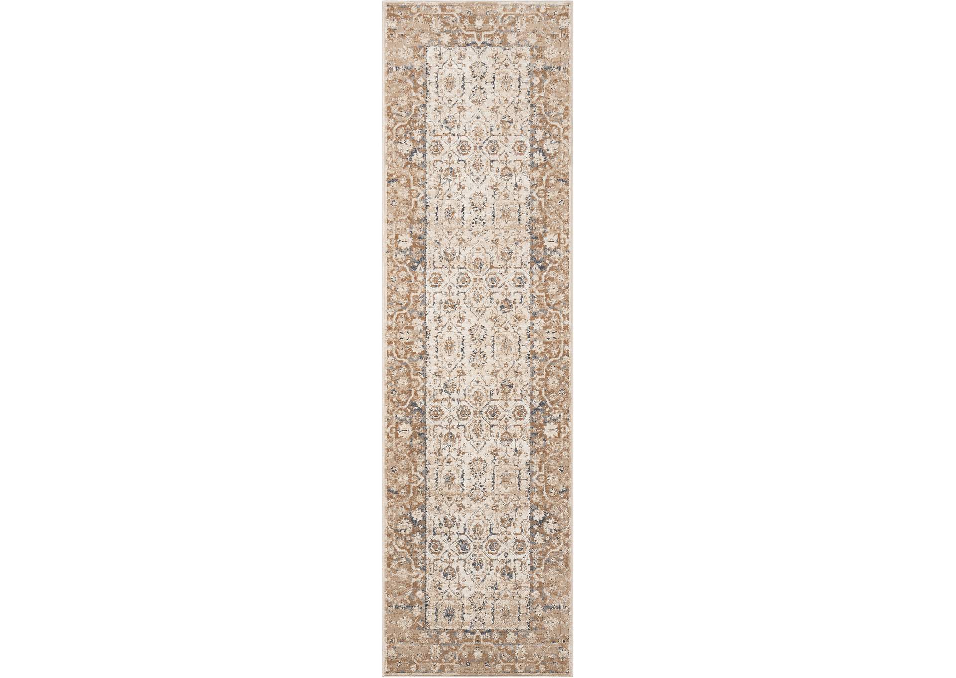 kathy ireland Home Malta MAI04 Beige 8' Runner Hallway Rug,Nourison