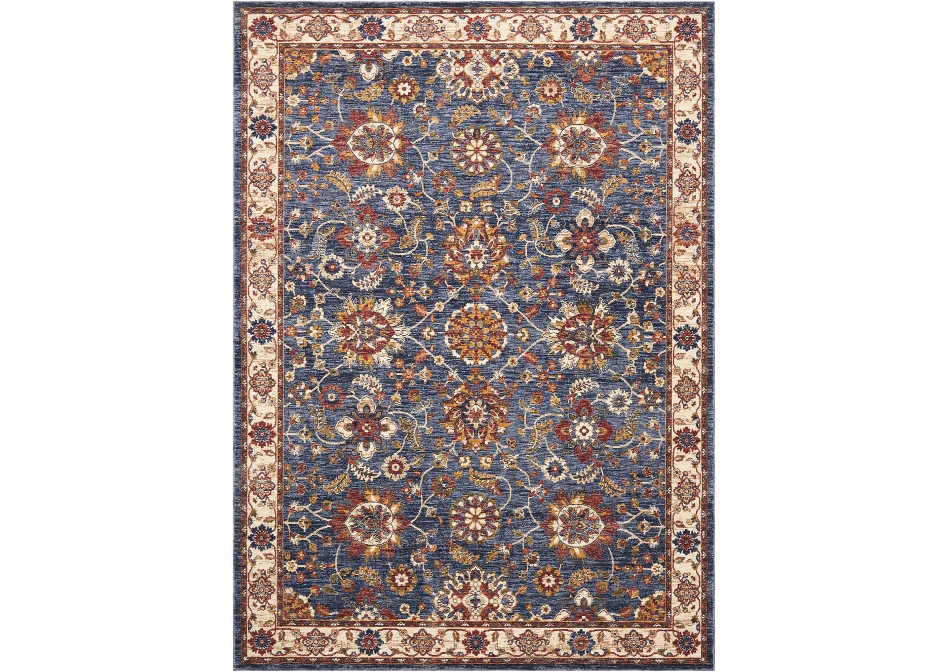Nourison Lagos LAG04 Blue Multicolor 8'x10' Large Low-pile Rug,Nourison