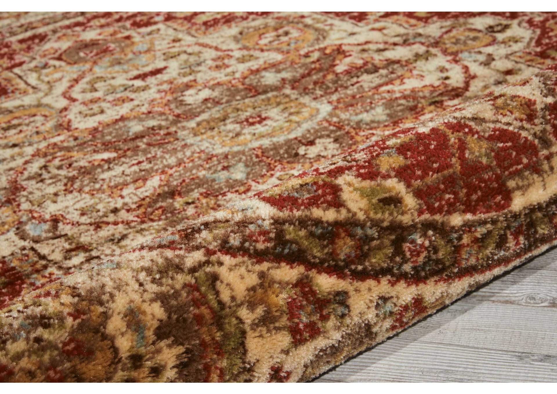 Nourison Delano DEL05 Red 5' Round Area Rug,Nourison