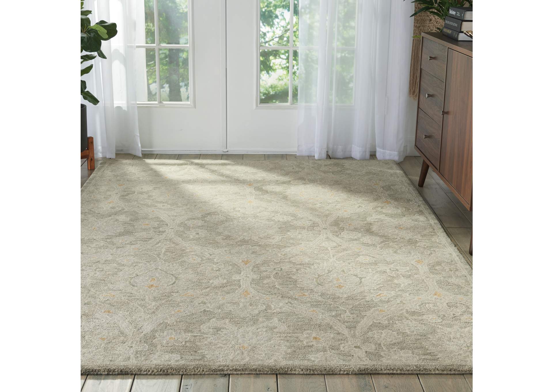Nourison Jazmine JAZ03 Grey 5'x8' Moroccan Area Rug,Nourison