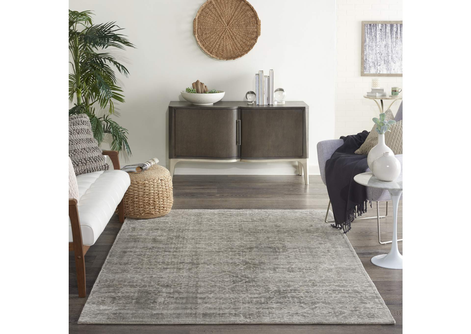 kathy ireland Home Desert Skies DSK03 Grey 5'x8' Area Rug,Nourison