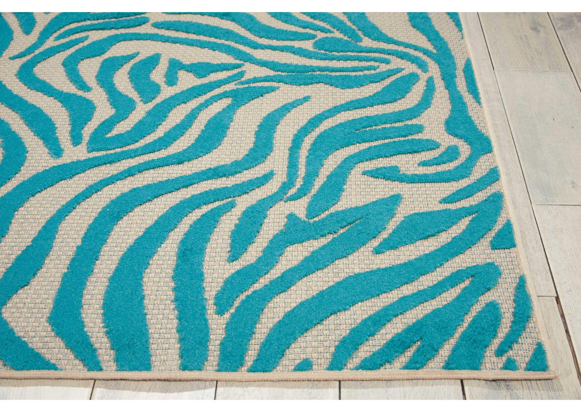 Nourison Aloha ALH04 Blue 10'x13' Oversized Indoor-outdoor Rug,Nourison