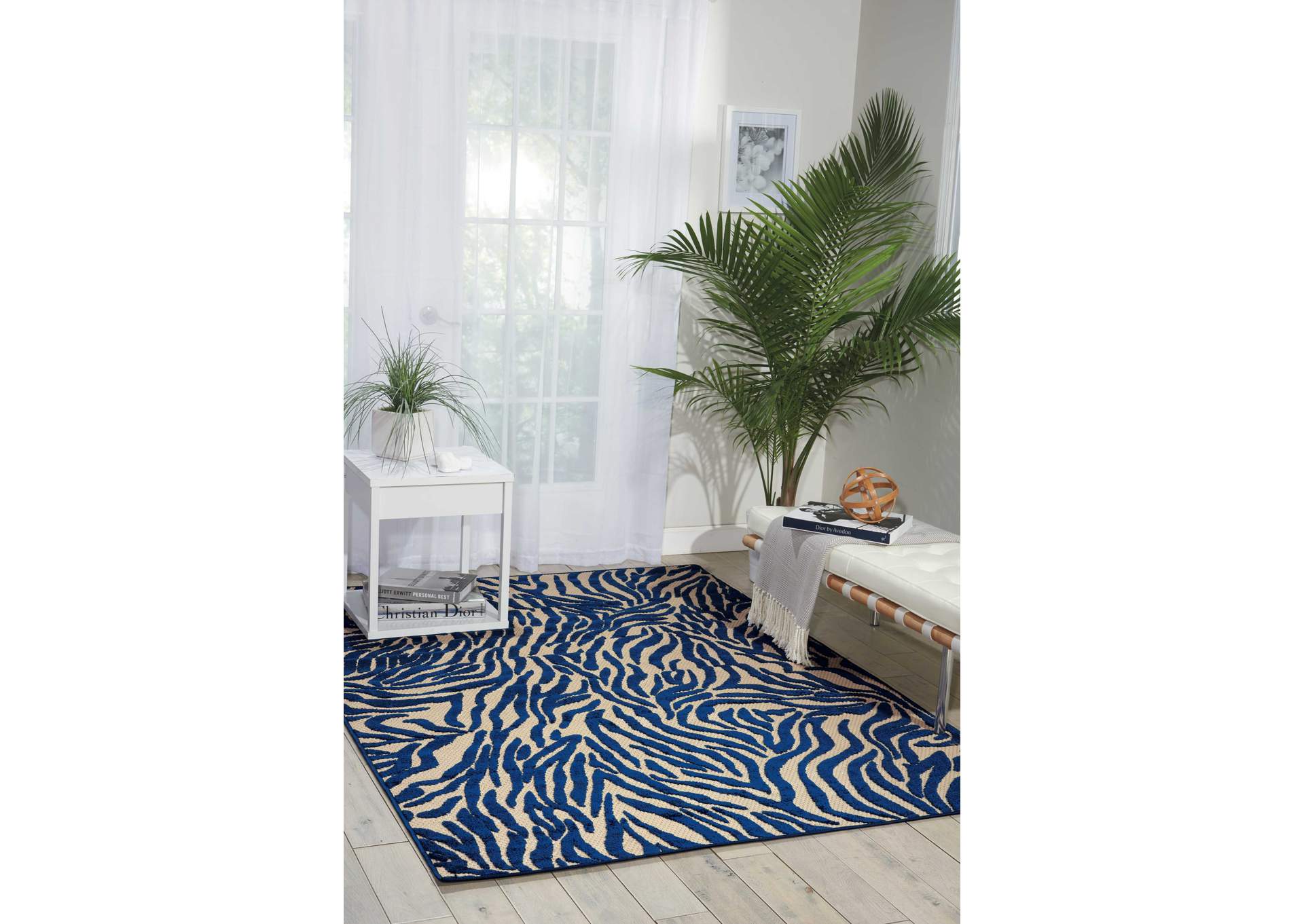 Nourison Aloha ALH04 Navy 10'x13' Oversized Indoor-outdoor Rug,Nourison