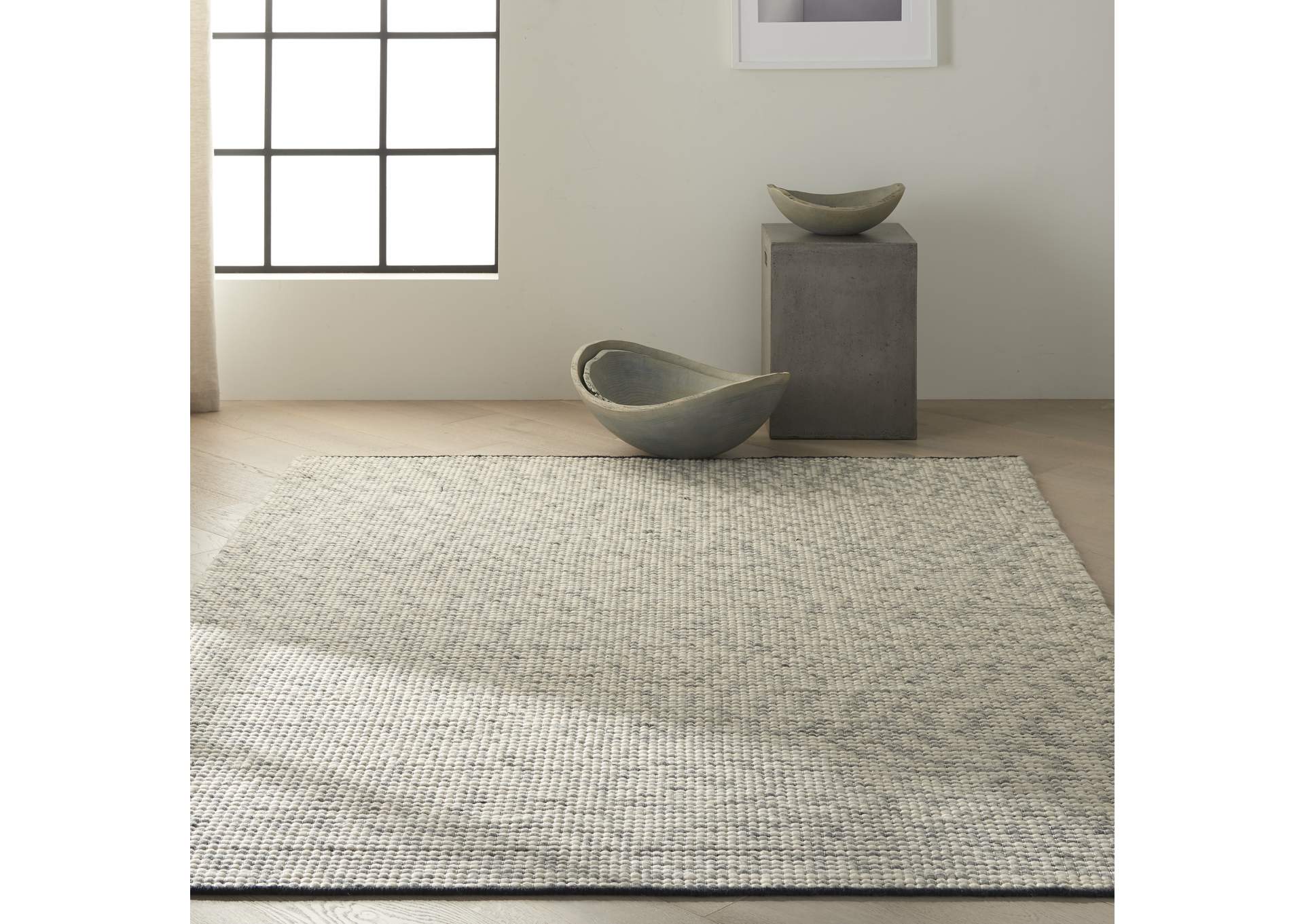 Calvin Klein Home Lowland LOW01 Grey 5'x8' Area Rug,Nourison