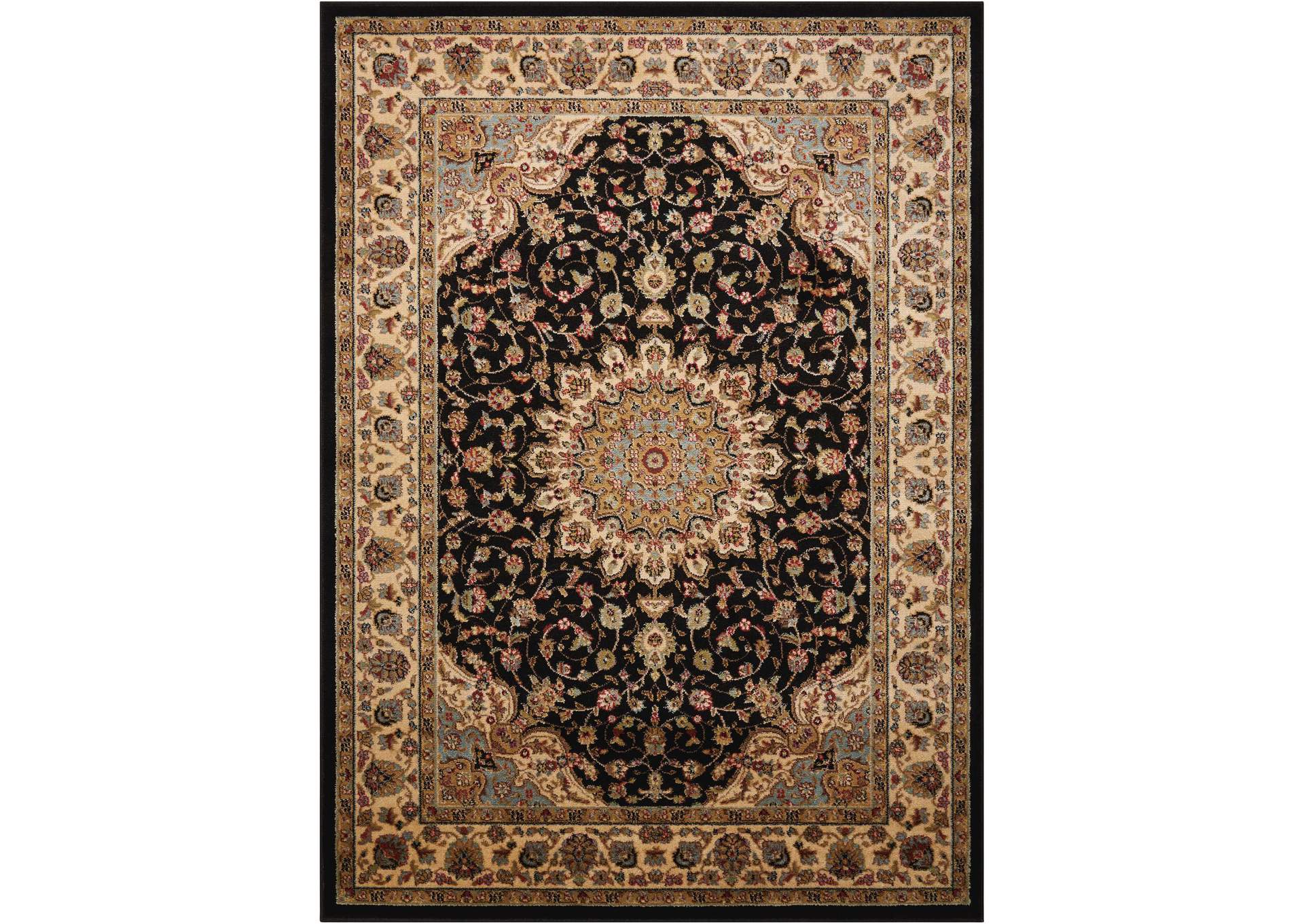 Nourison Delano DEL04 Black 5'x7' Area Rug,Nourison