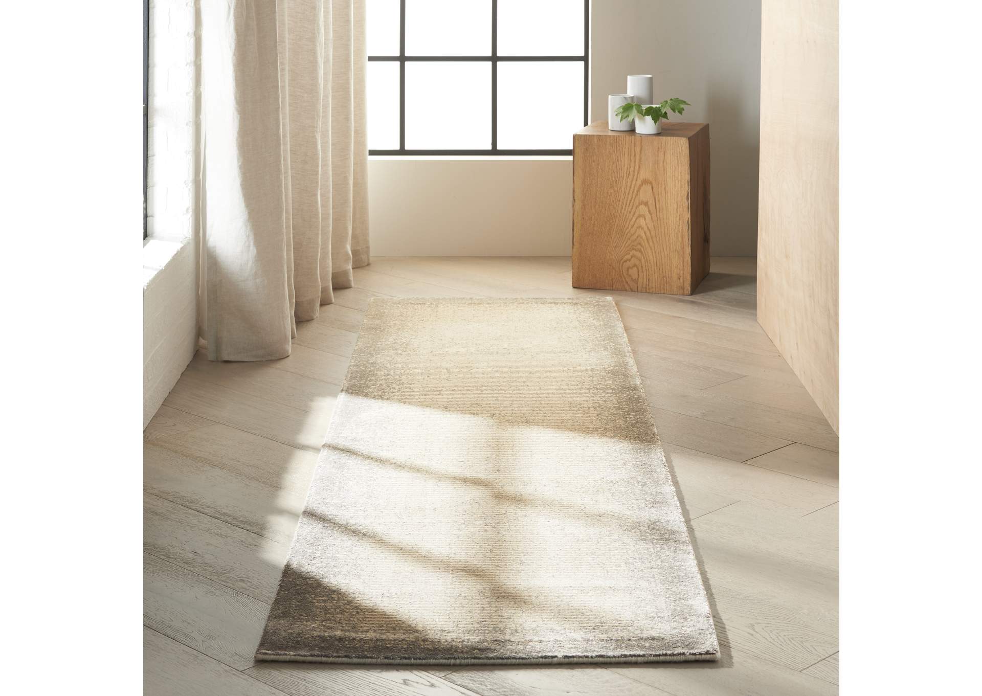 Calvin Klein Home Maya MAY02 Vapor 8' Runner Hallway Rug,Nourison