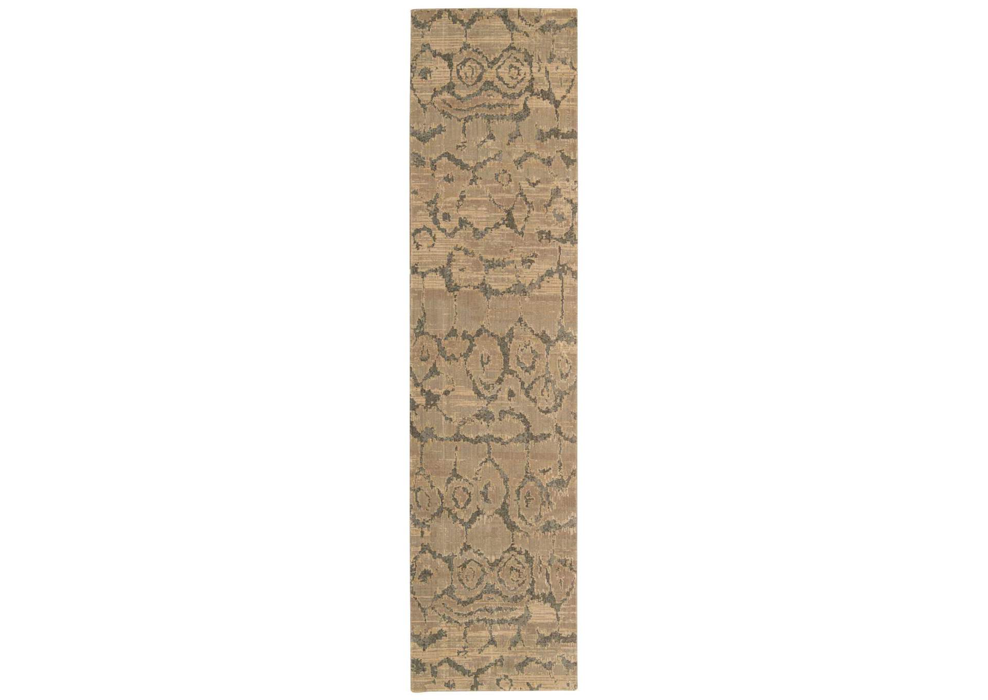 Nourison Silken Allure SLK10 Beige 10' Runner Hallway Rug,Nourison