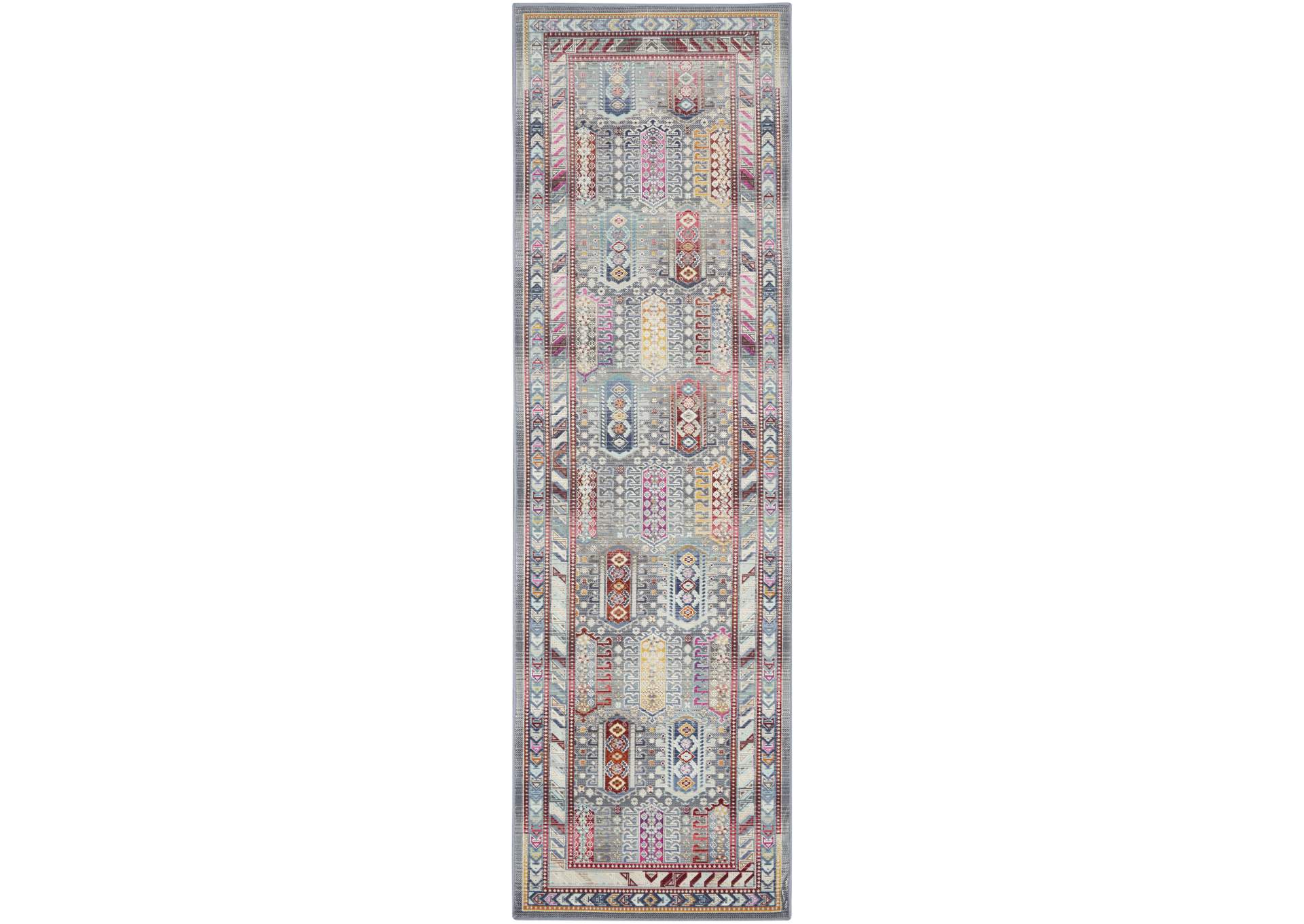 Nourison Vintage Kashan 8' Runner Area Rug,Nourison